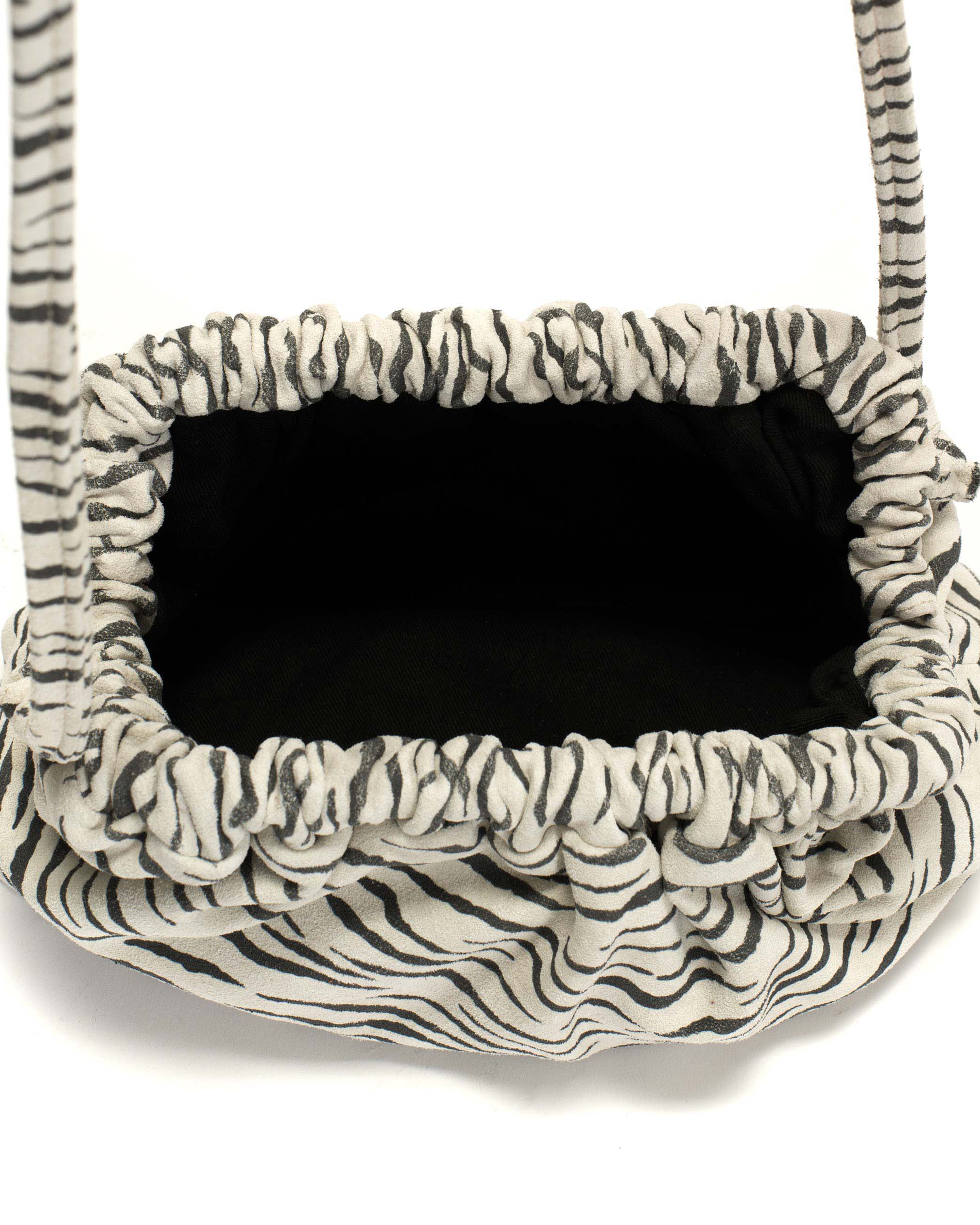 Hally petite cloud bag Calf suede print Zebra
