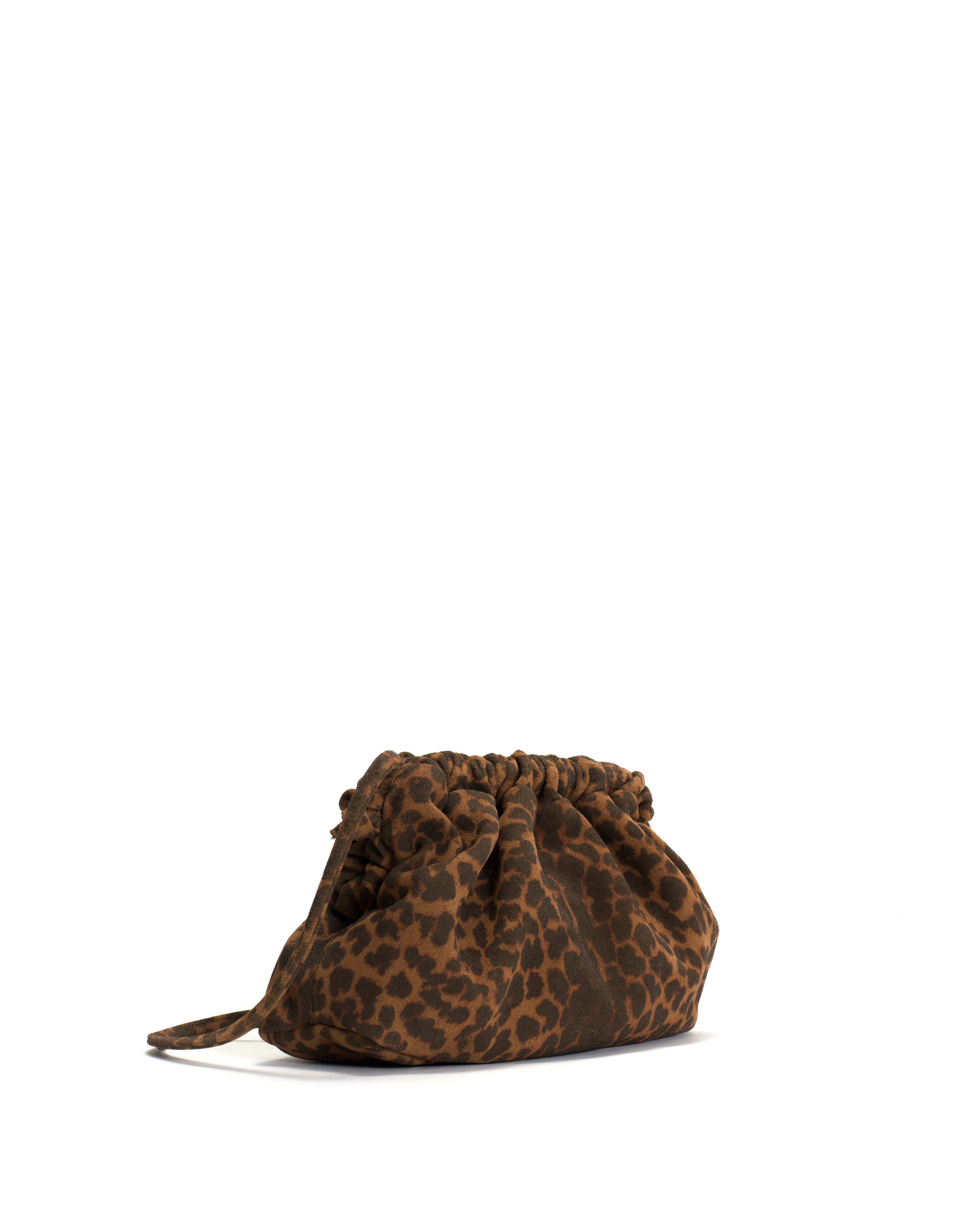 Hally petite cloud bag Calf suede print Leopard