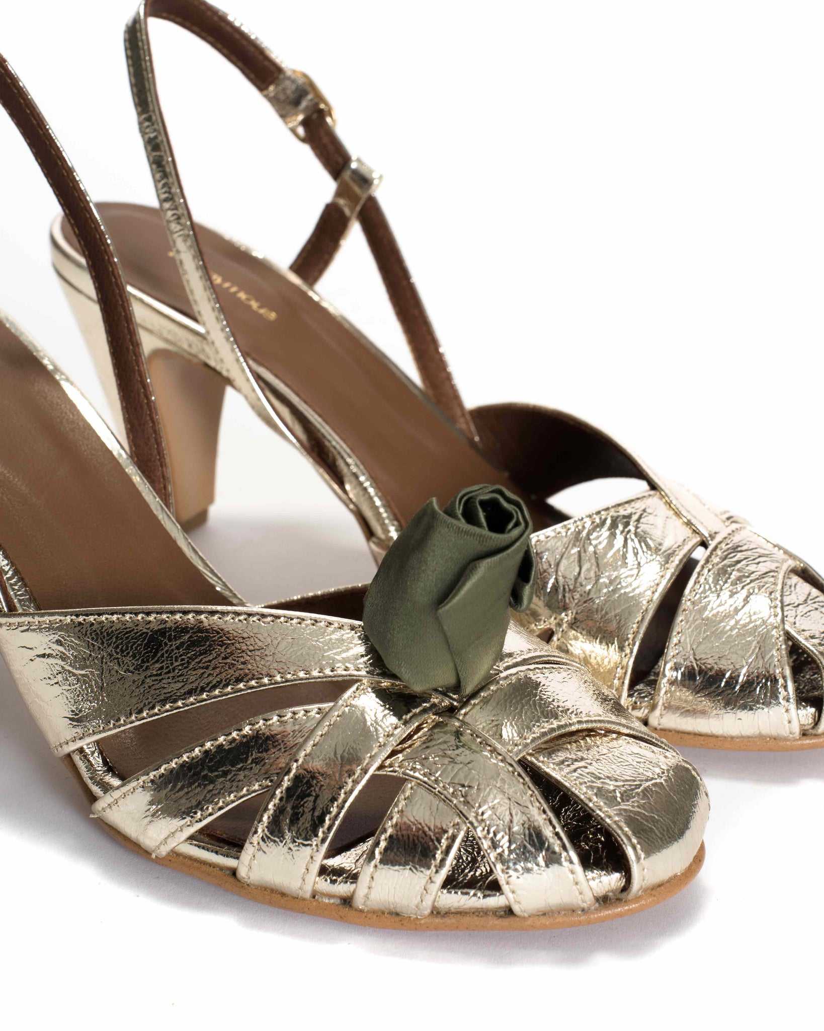 Tulip shoe clip Antique satin Olive green - Anonymous Copenhagen Hair