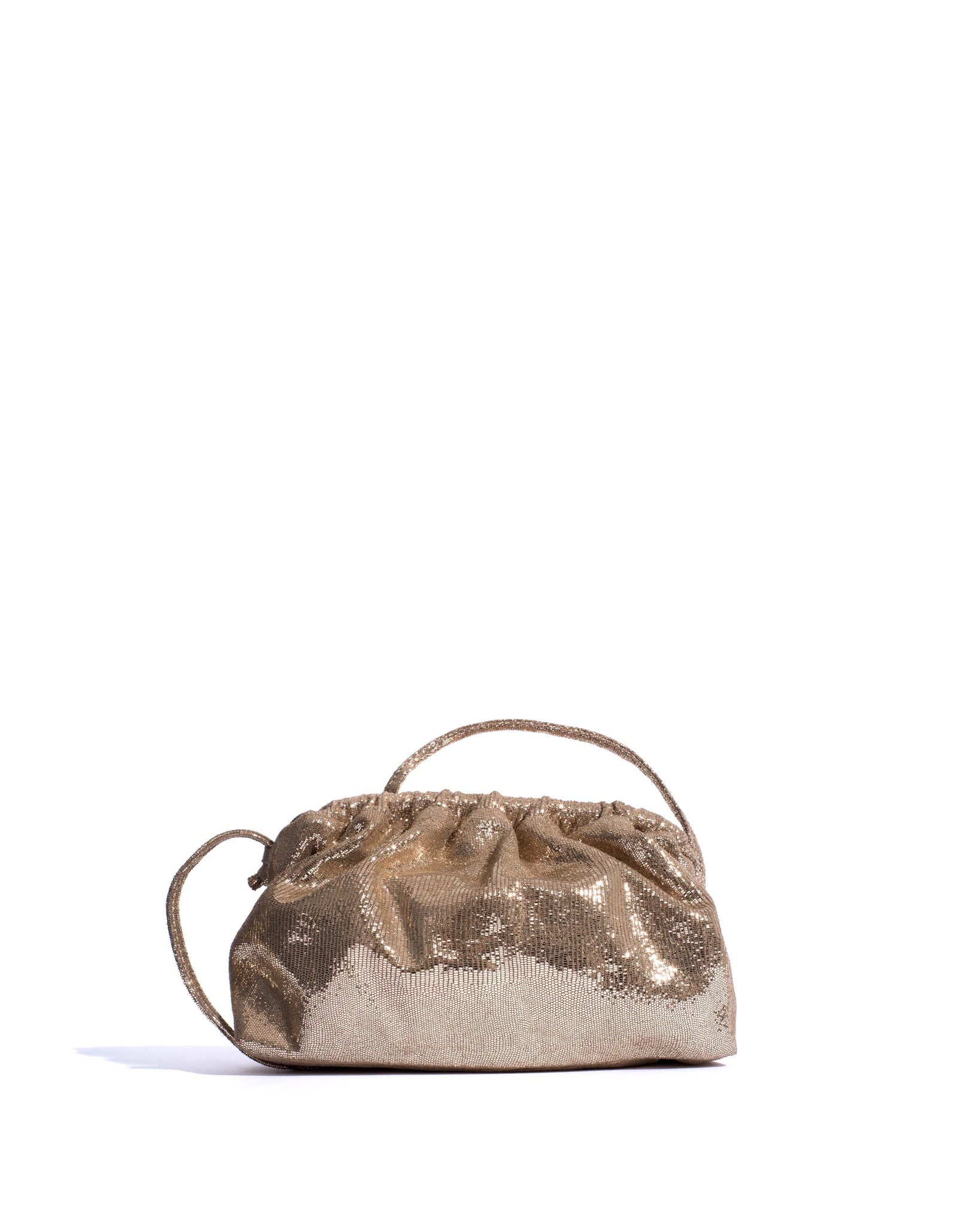 Hally grand cloud bag Lizard metallic goat Vintage champagne - Anonymous Copenhagen Bags