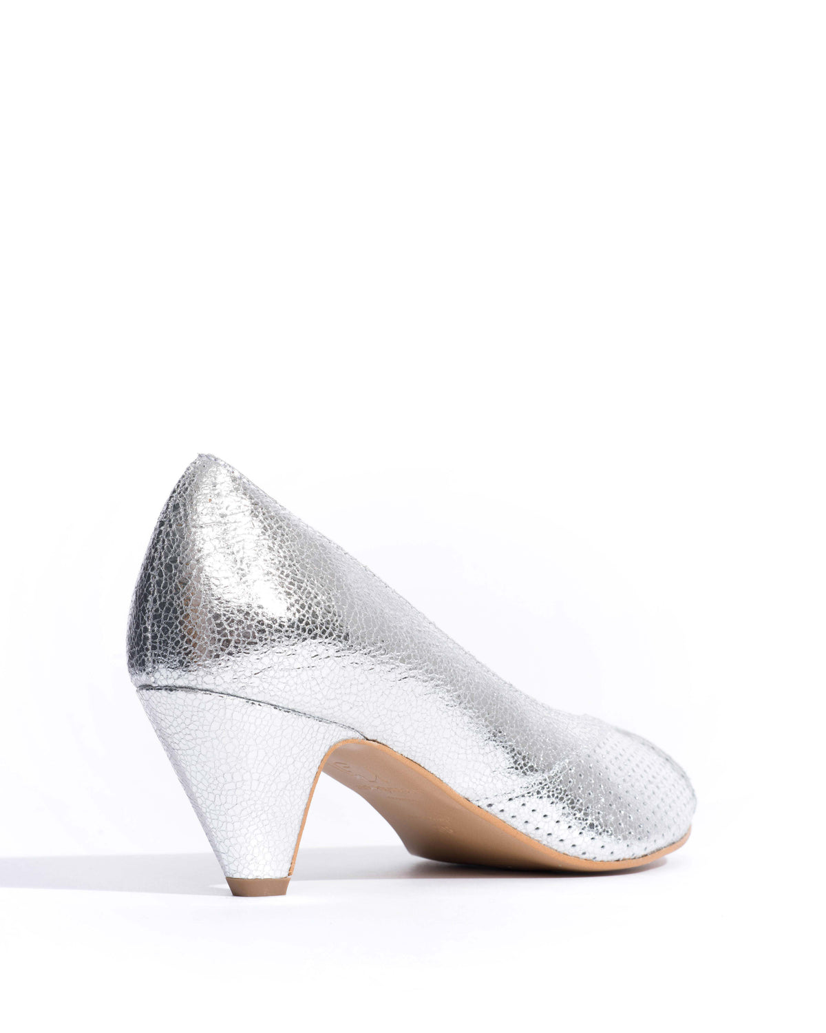 Tiffany stiletto Crackled metallic goat Silver