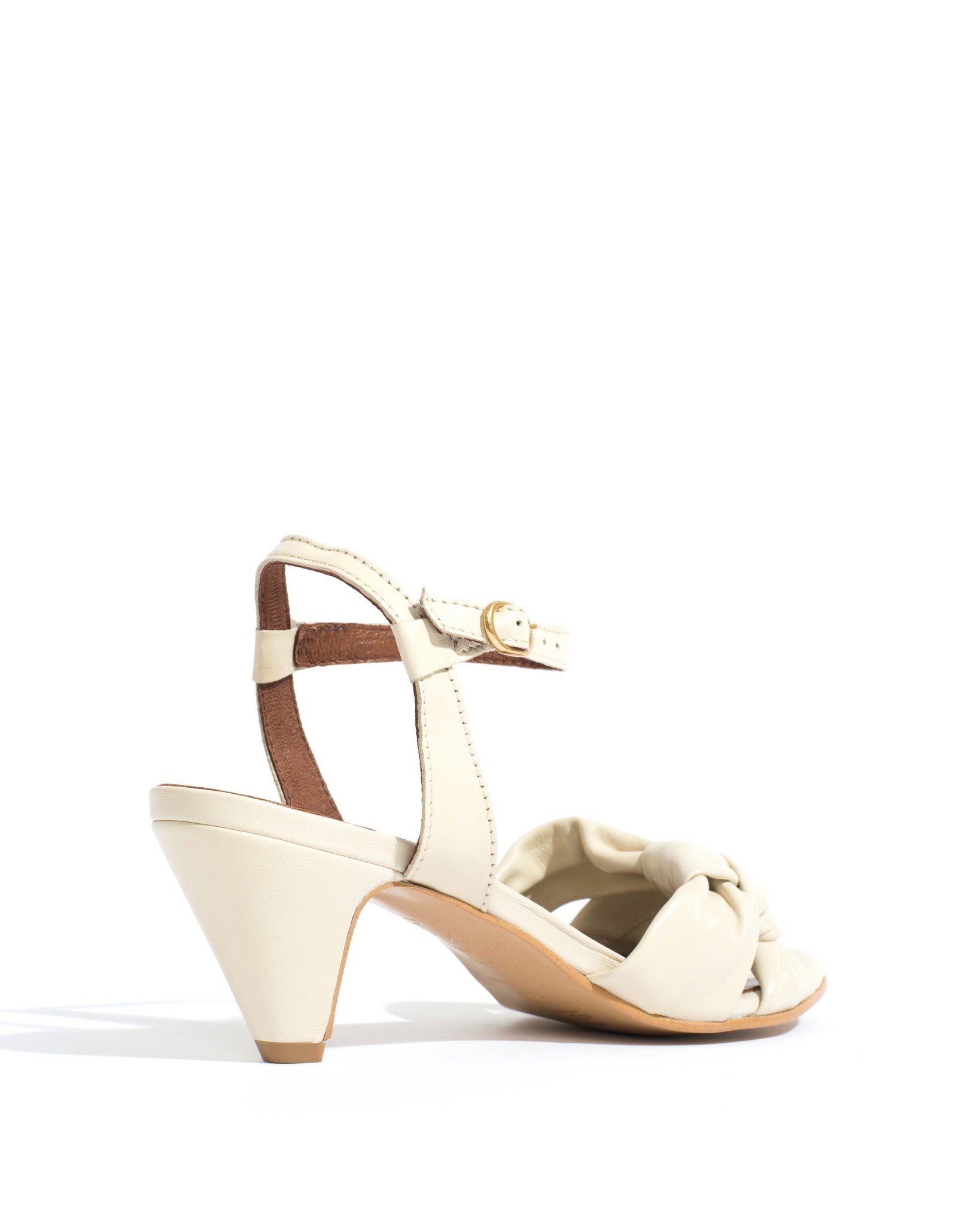 Kamilah 50 stiletto Shiny lamb White sand - Anonymous Copenhagen Shoes