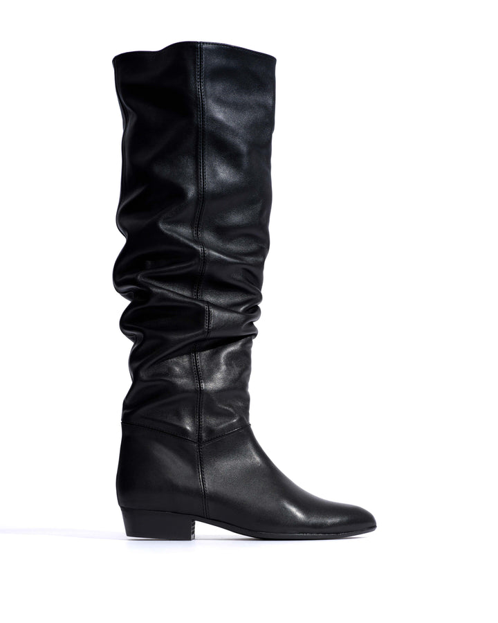S*様 NINAMOUNAH LING KNEE-HIGH LEATHER BO Howling Knee High Boots in Black – Ninamounah
