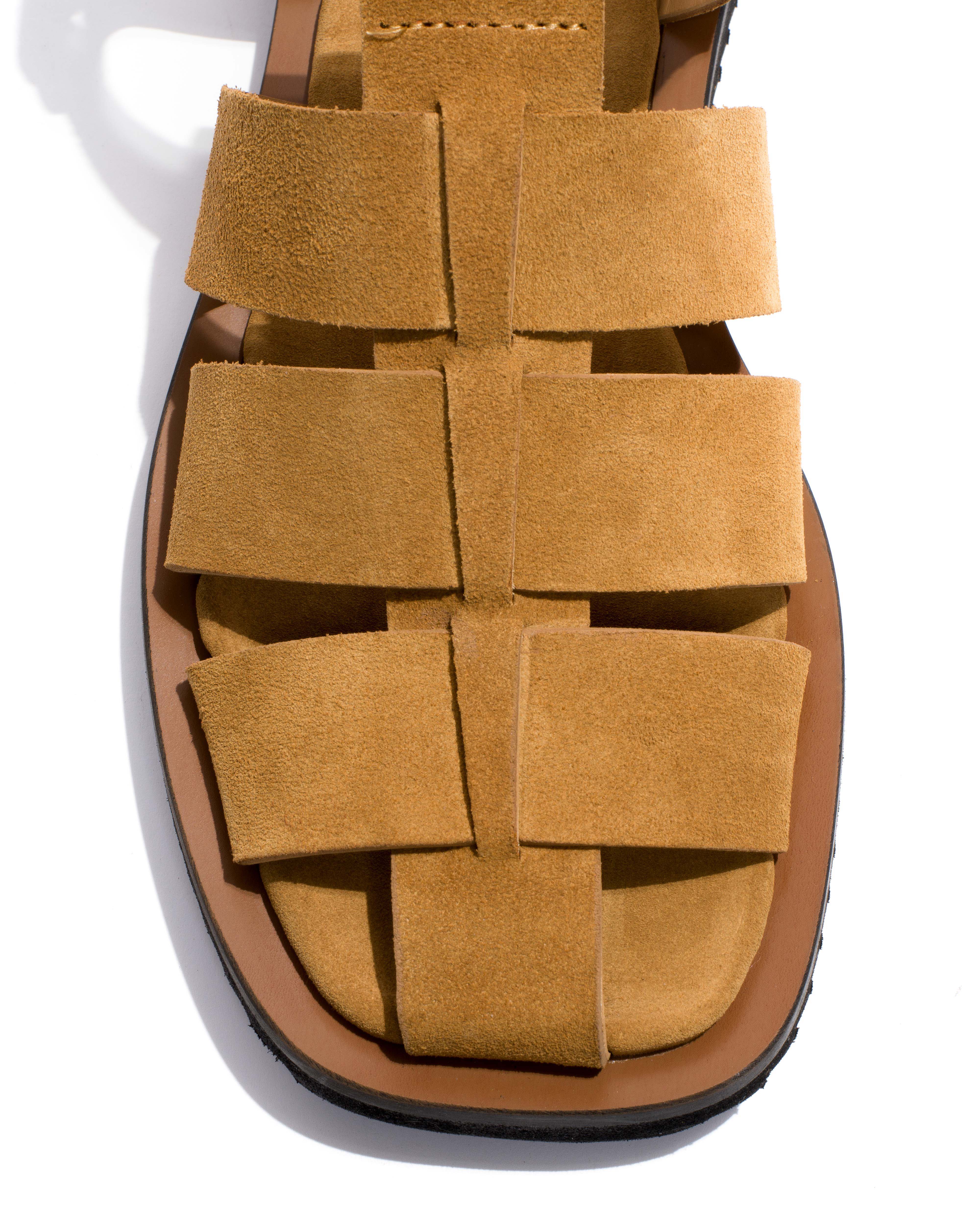 Hampell Calf suede Bamboo brown