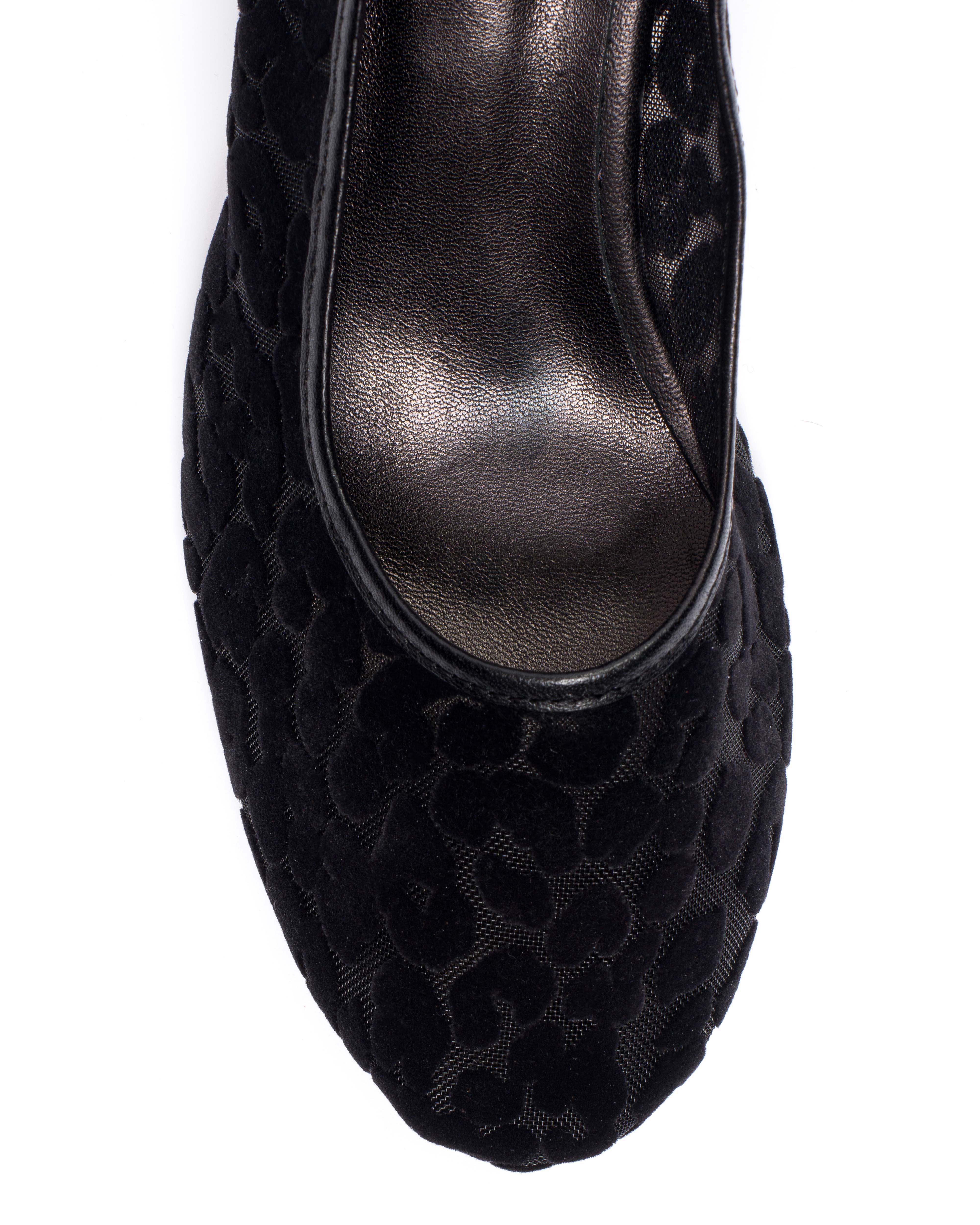 Sacha 40 mesh Shiny lamb & mesh velvet leopard Black