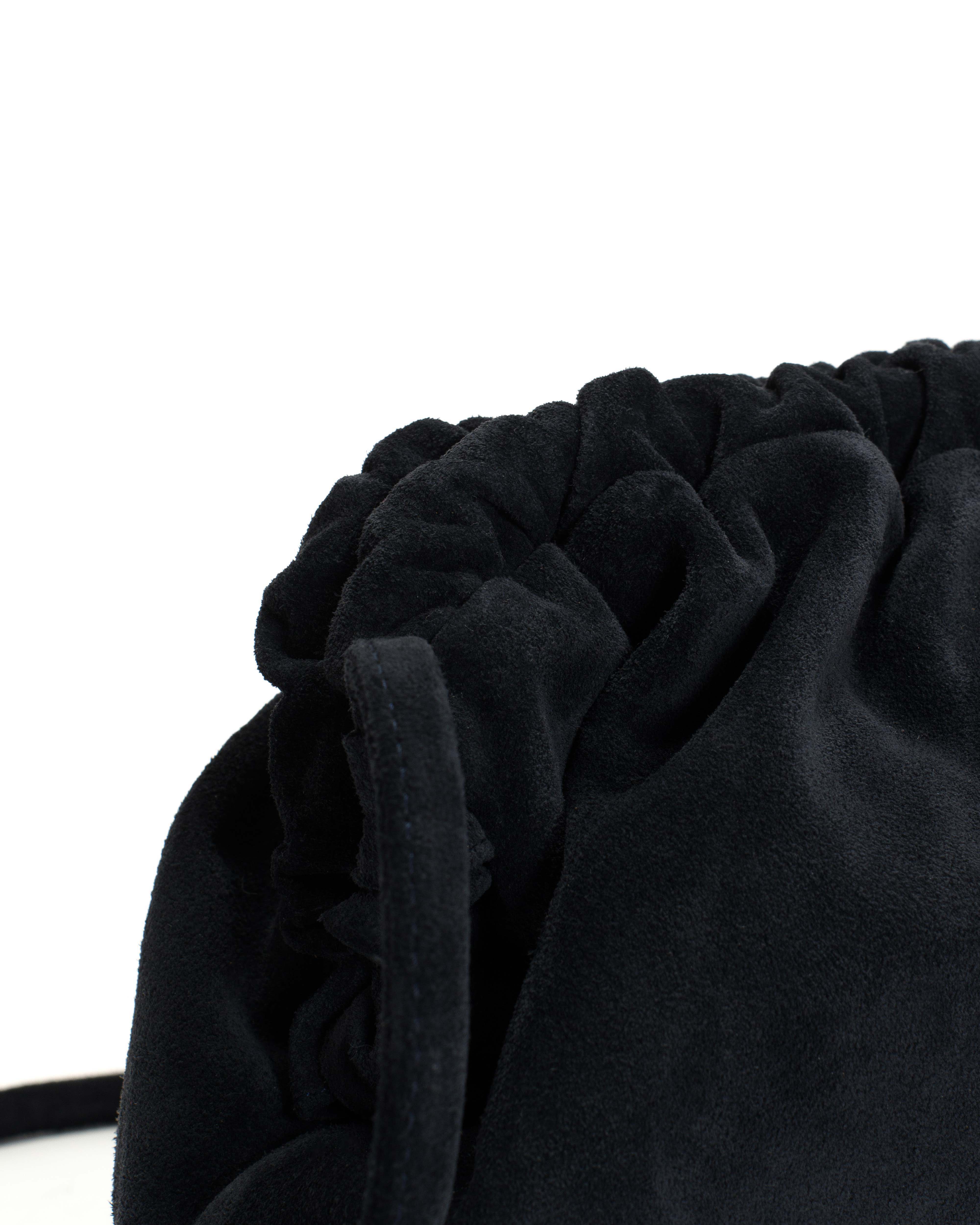 Hally grand cloud bag Calf suede Dark blue