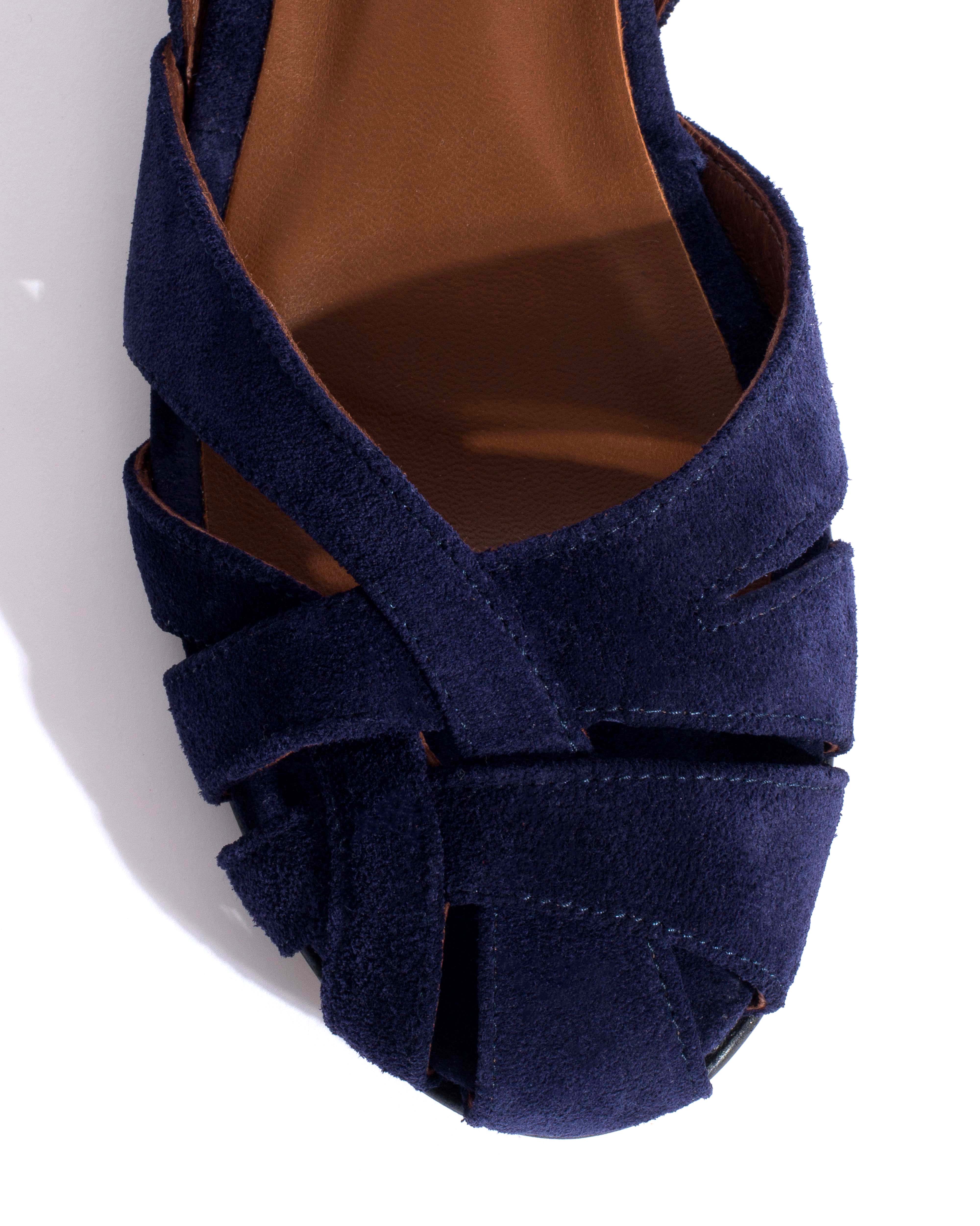 Banie 20 Calf suede Ink blue