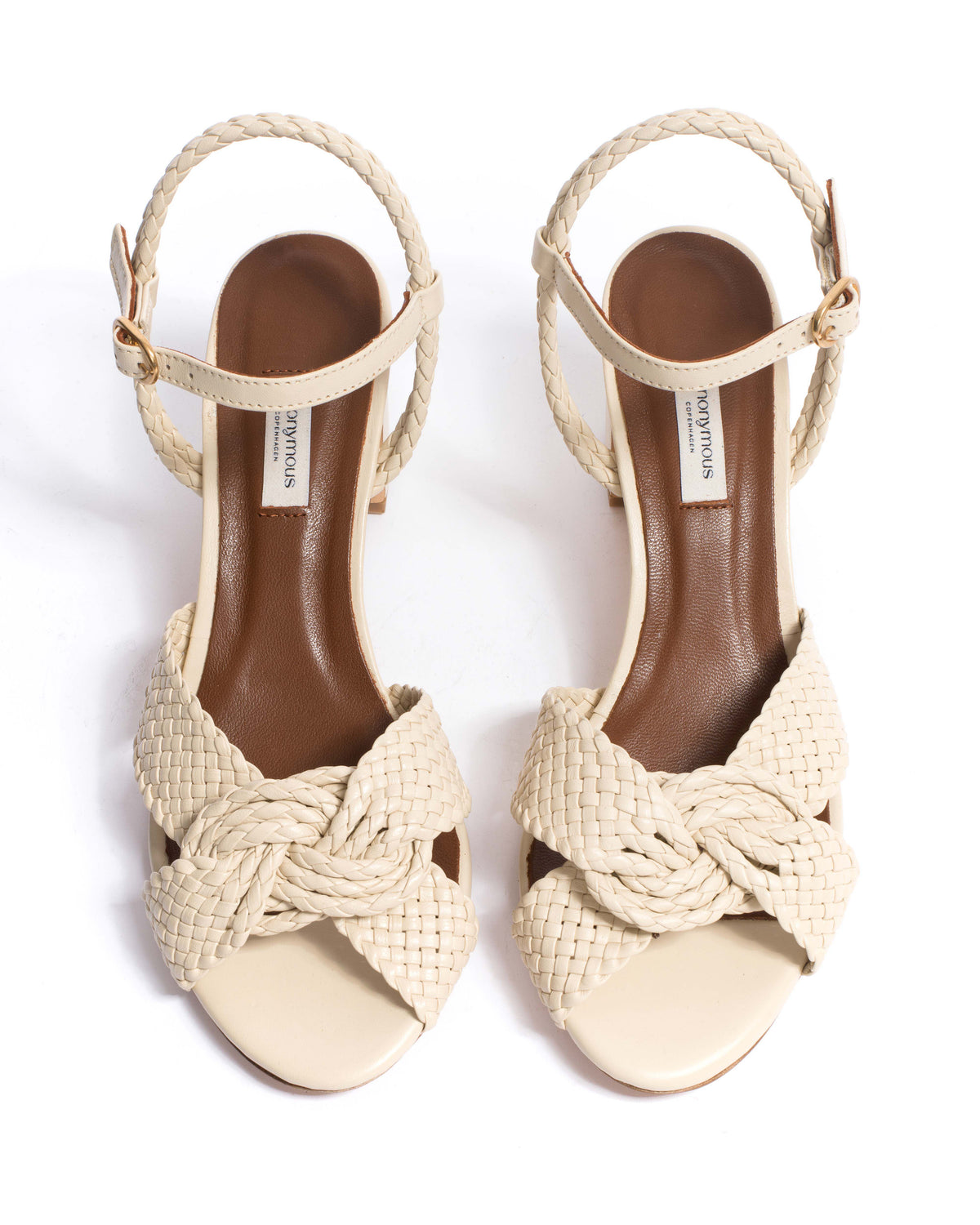 Dilaya 55 hand-braided Hand-braided leather White sand