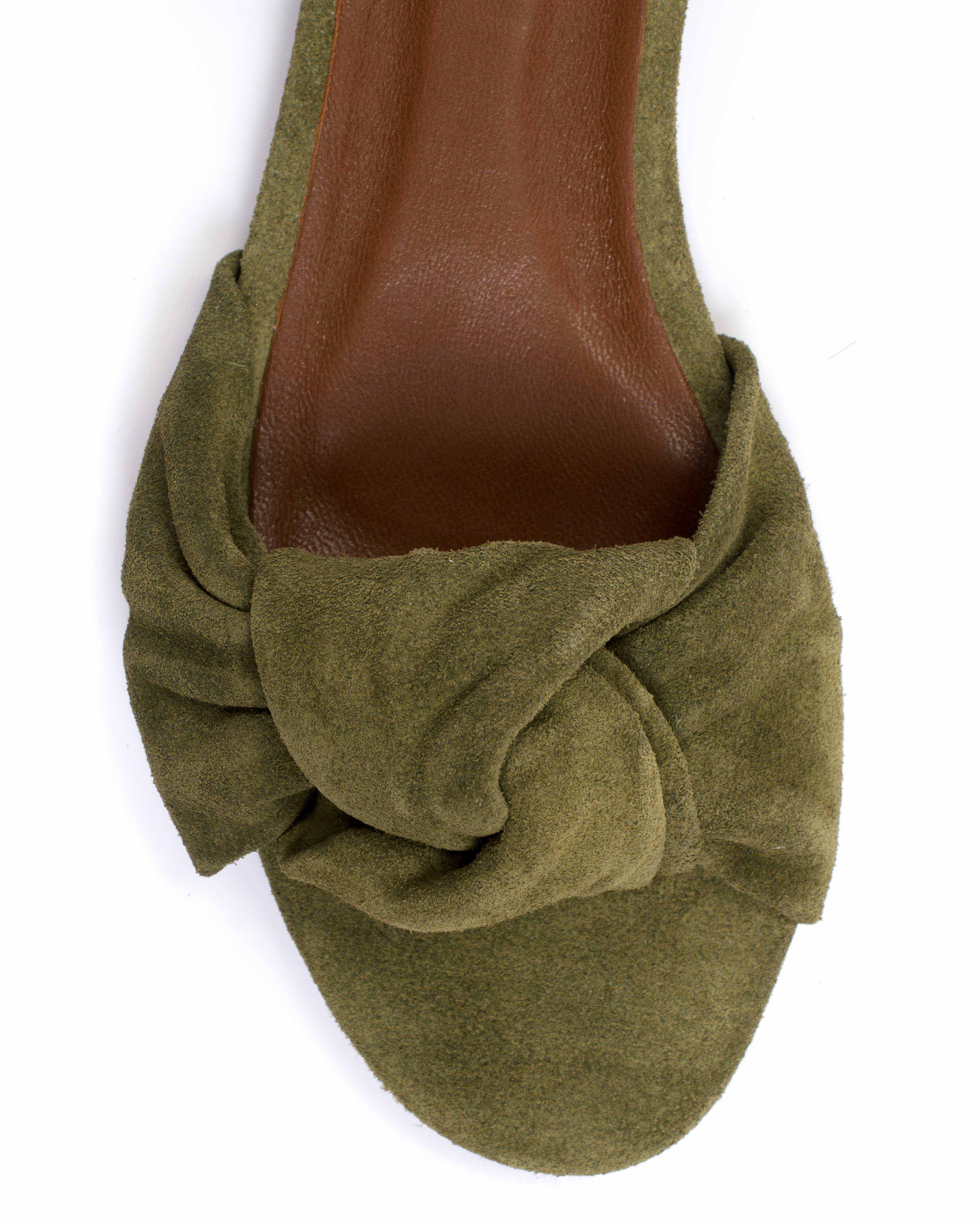 Aliza 10 Calf suede Olive green