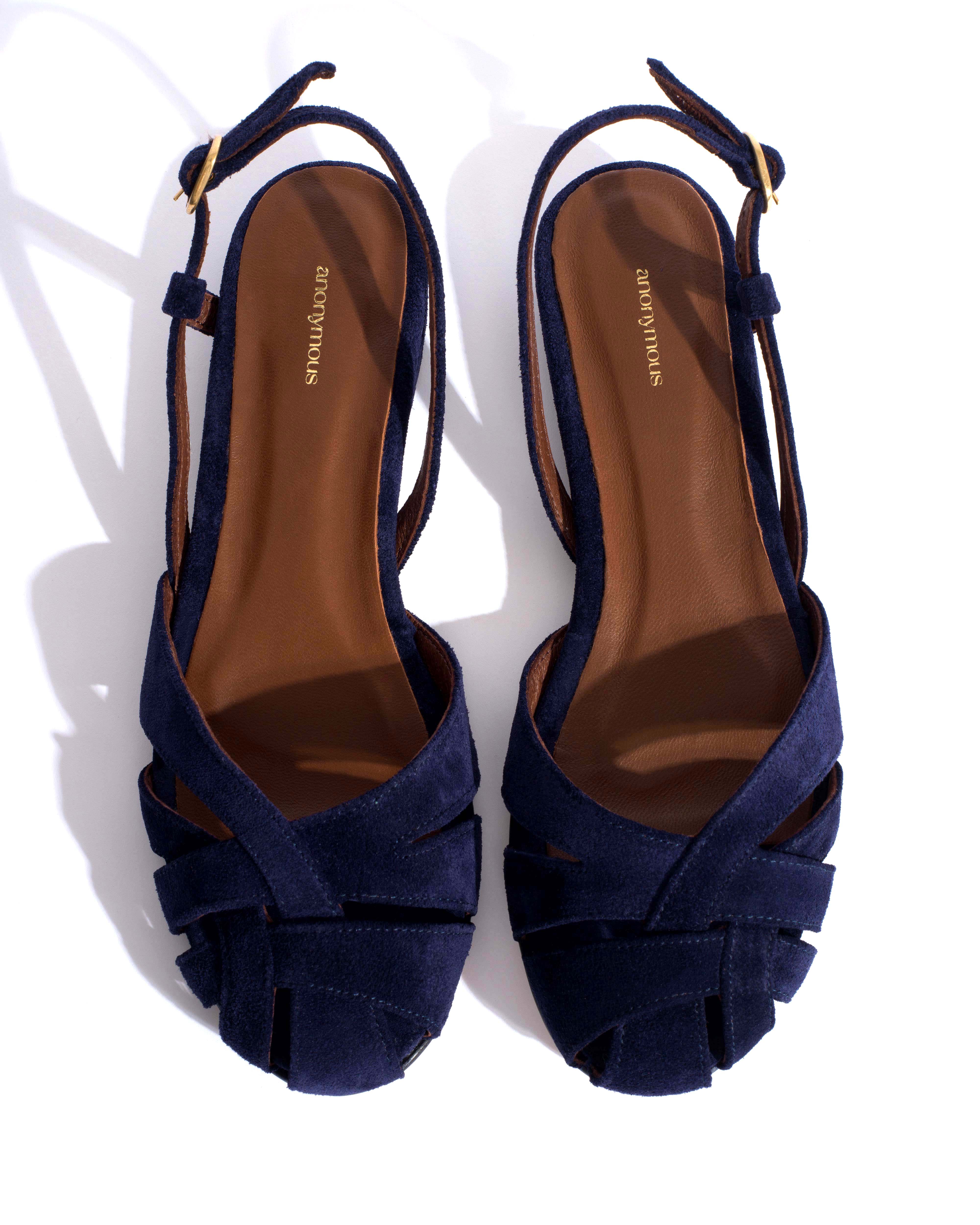 Banie 20 Calf suede Ink blue