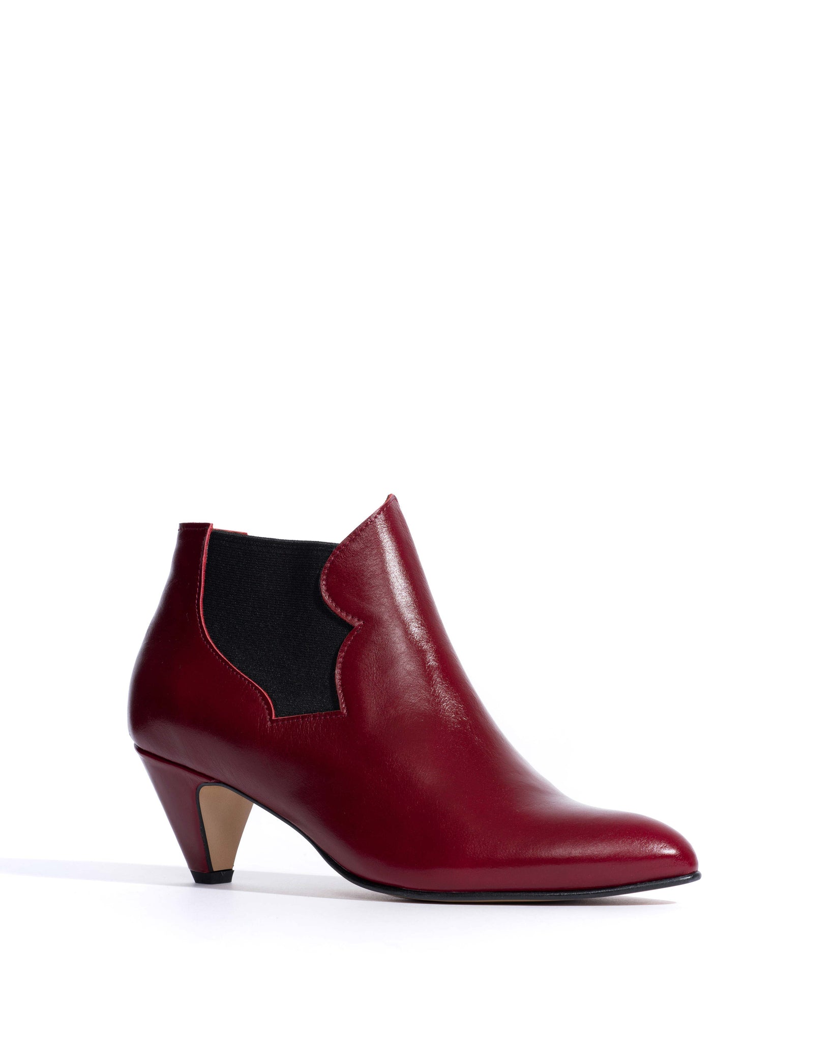 Shalli 50 stiletto Crinkled polished goat Pomegranate -