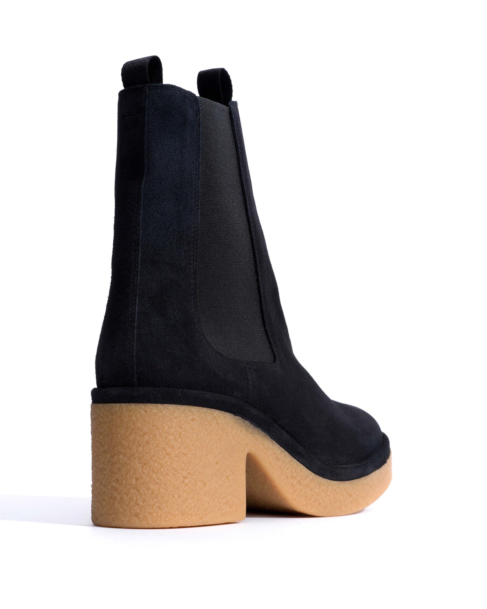Laurell 65 platform Calf suede & sole Off black & natural -