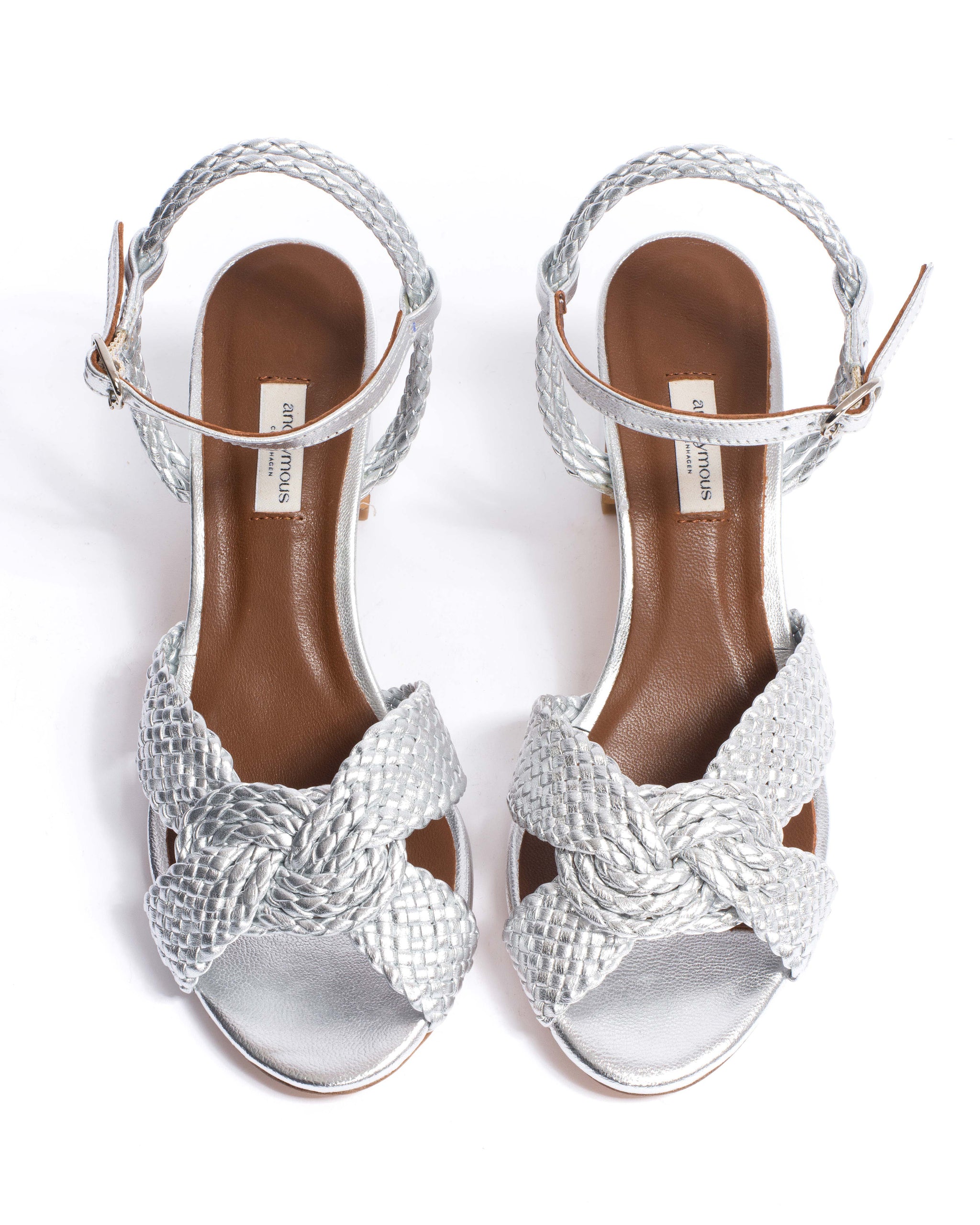 Dilaya 55 Hand-braided leather Silver - Anonymous Copenhagen Shoes