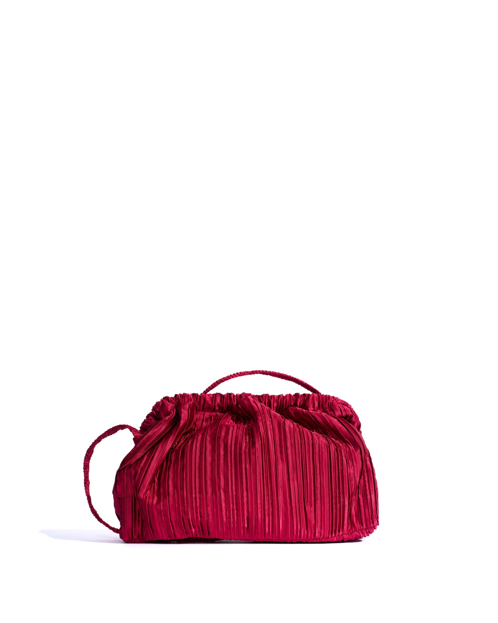 Hally grand cloud bag Pleated satin Pomegranate - Anonymous Copenhagen Bags