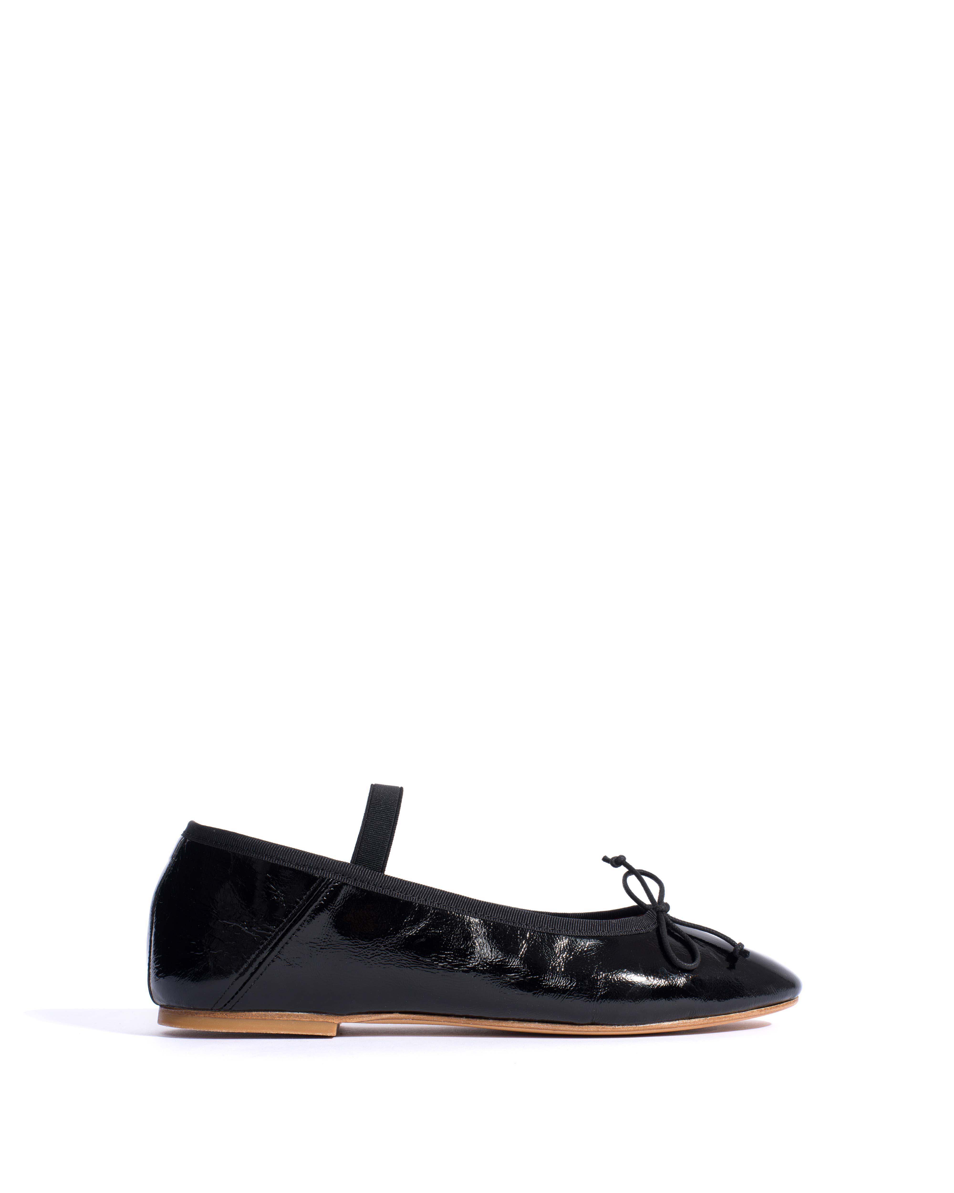 Rhina Crinkled polished goat Black