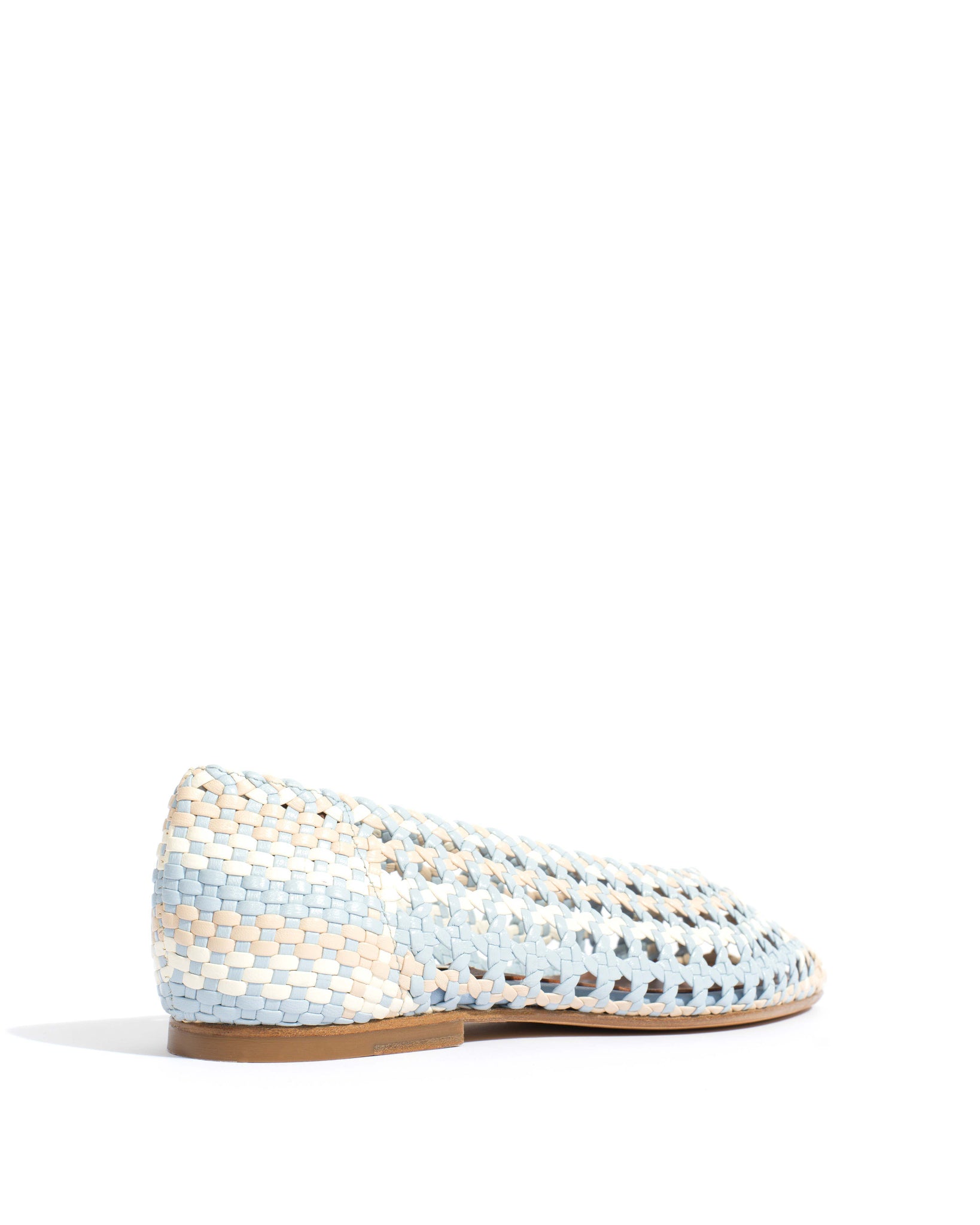 Sessi 10 Hand-braided leather Lichen blue mix - Anonymous Copenhagen Shoes
