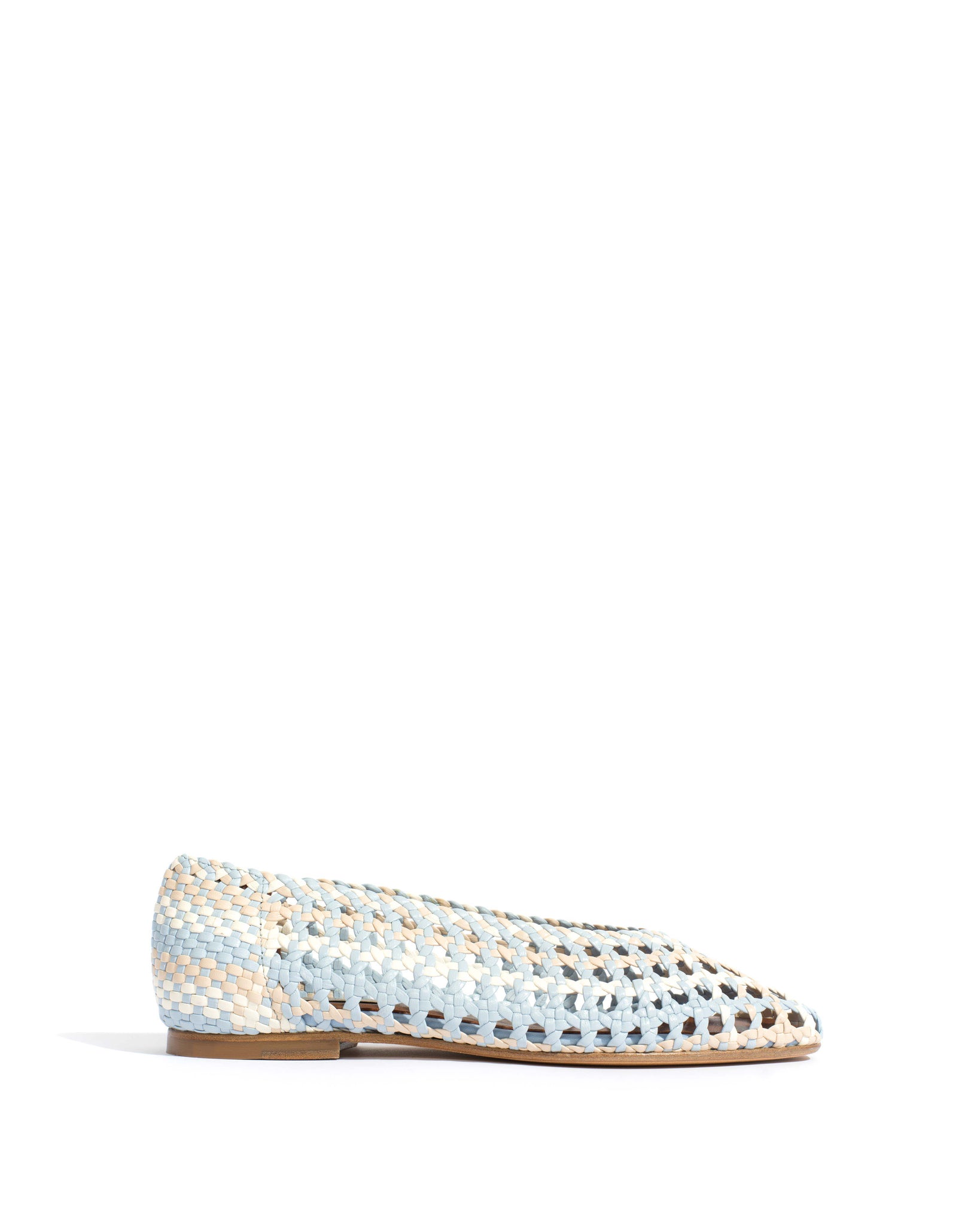 Sessi 10 Hand-braided leather Lichen blue mix - Anonymous Copenhagen Shoes
