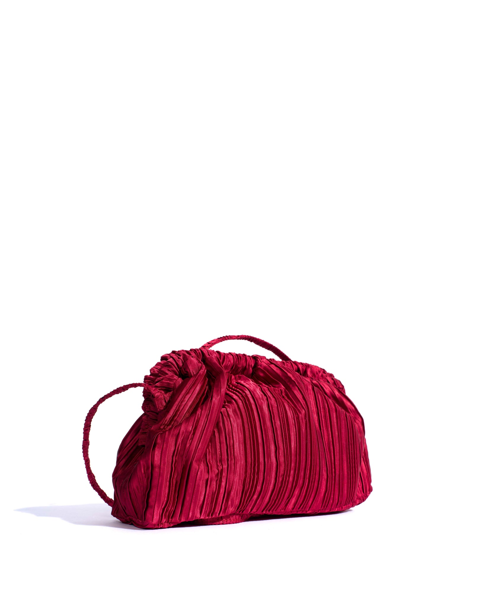 Hally grand cloud bag Pleated satin Pomegranate - Anonymous Copenhagen Bags