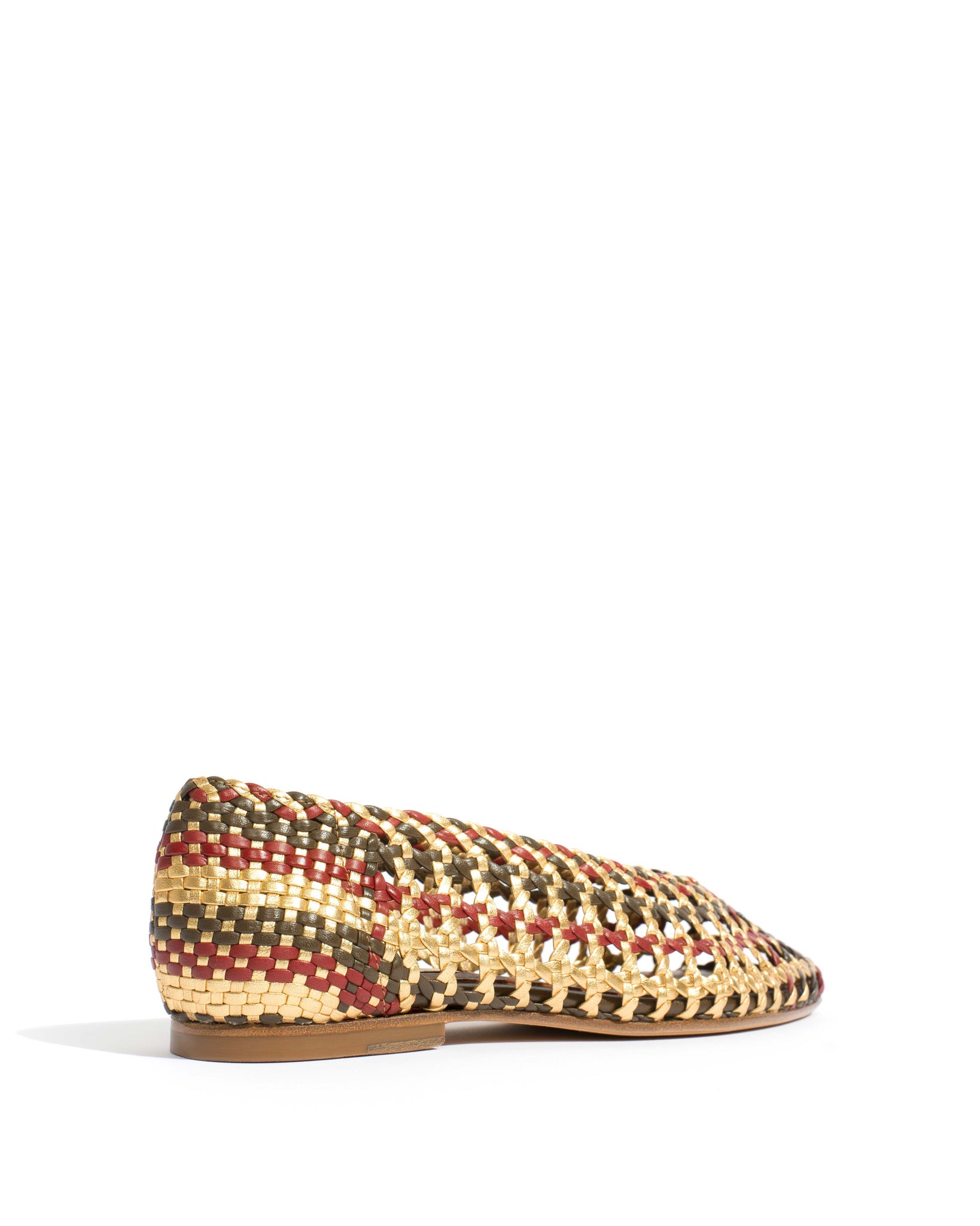 Sessi 10 Hand-braided leather Olive green mix - Anonymous Copenhagen Shoes