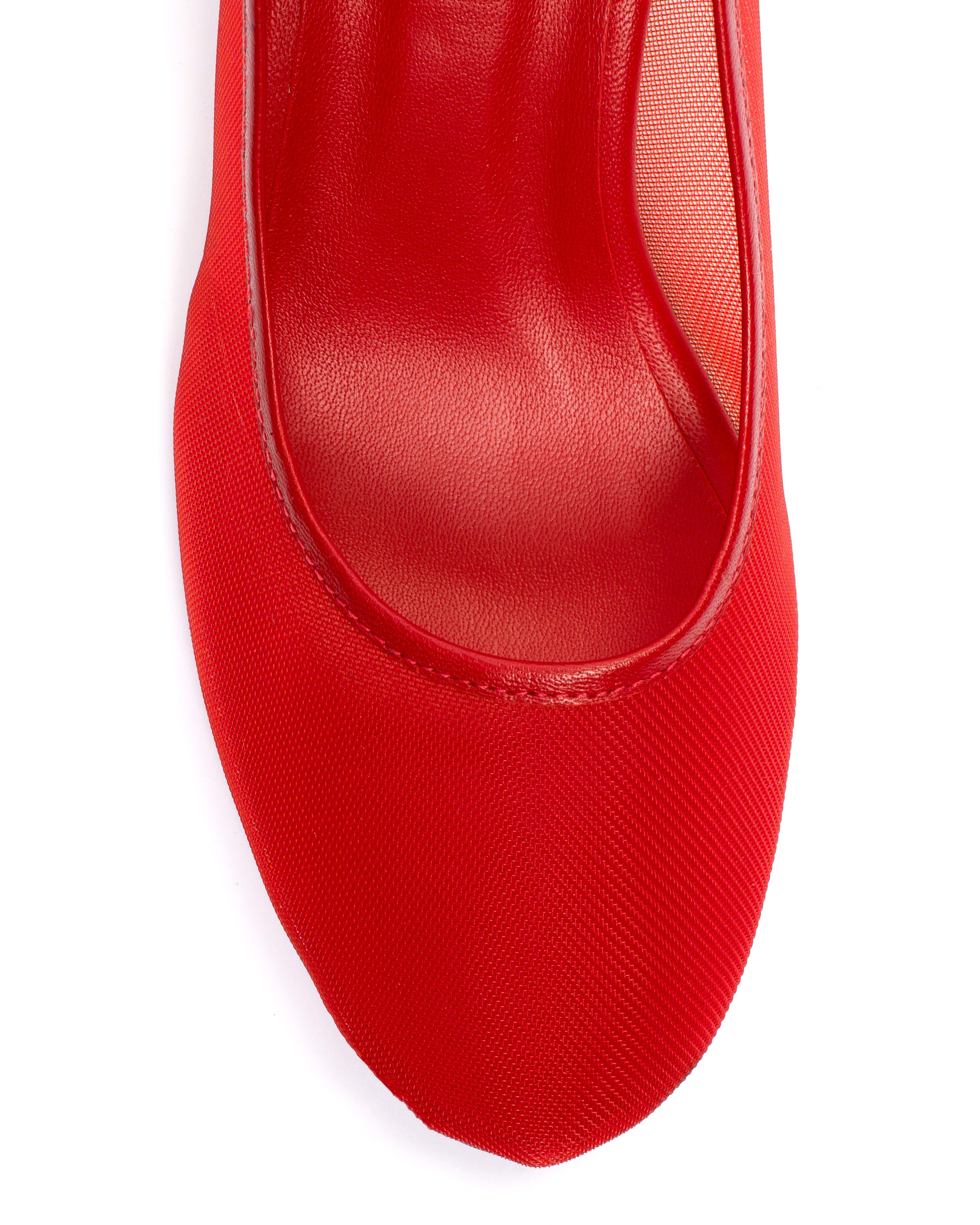 Sacha 40 mesh Shiny lamb & mesh Ruby red