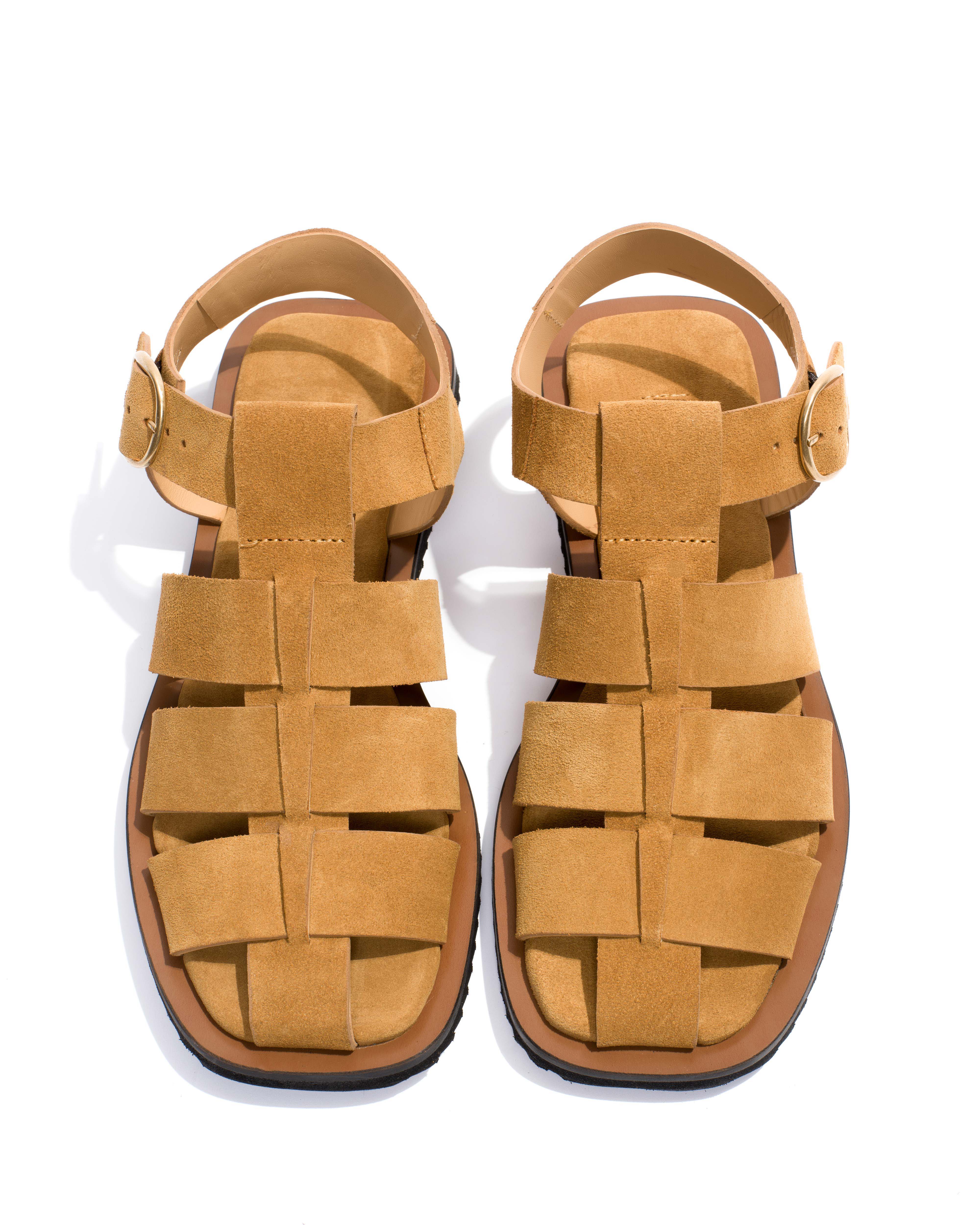 Hampell Calf suede Bamboo brown