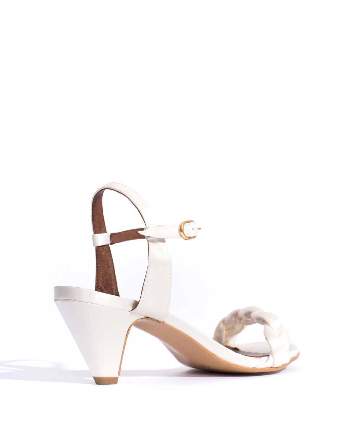 Grace 50 stiletto Antique satin Pearl white