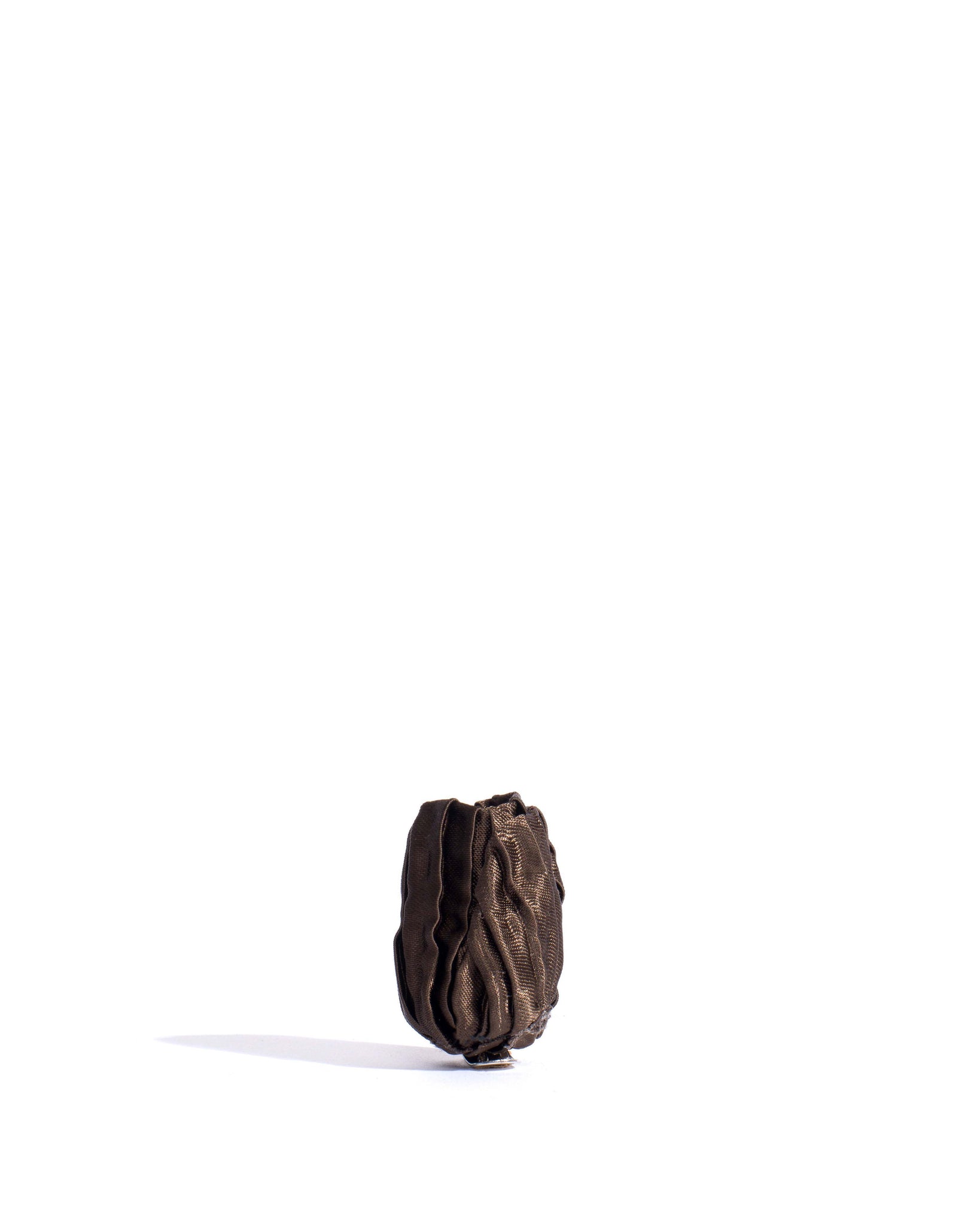 Tulip shoe clip Pleated satin Espresso brown - Anonymous Copenhagen Hair