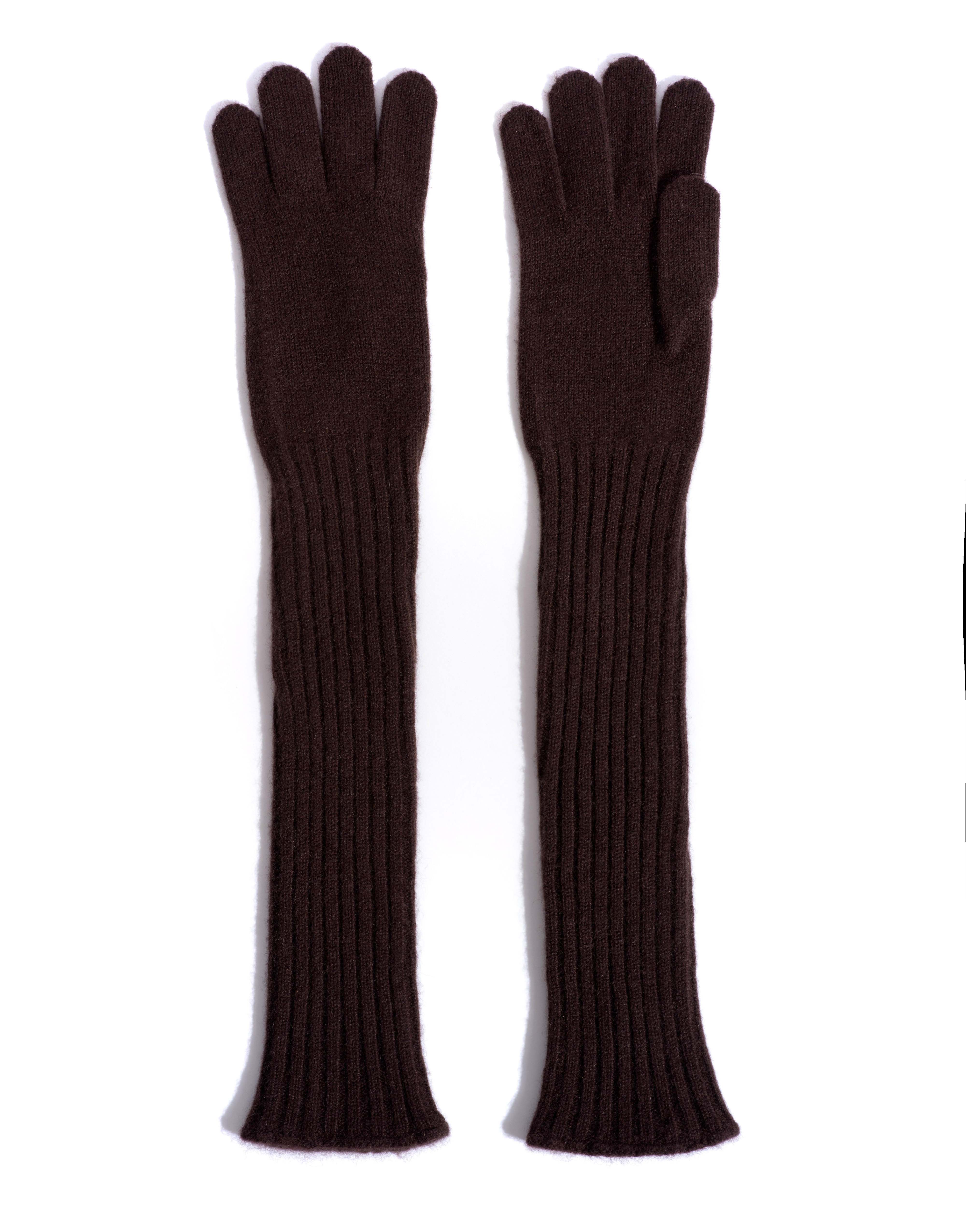 Nola cashmere gloves 100% cashmere Coffee brown