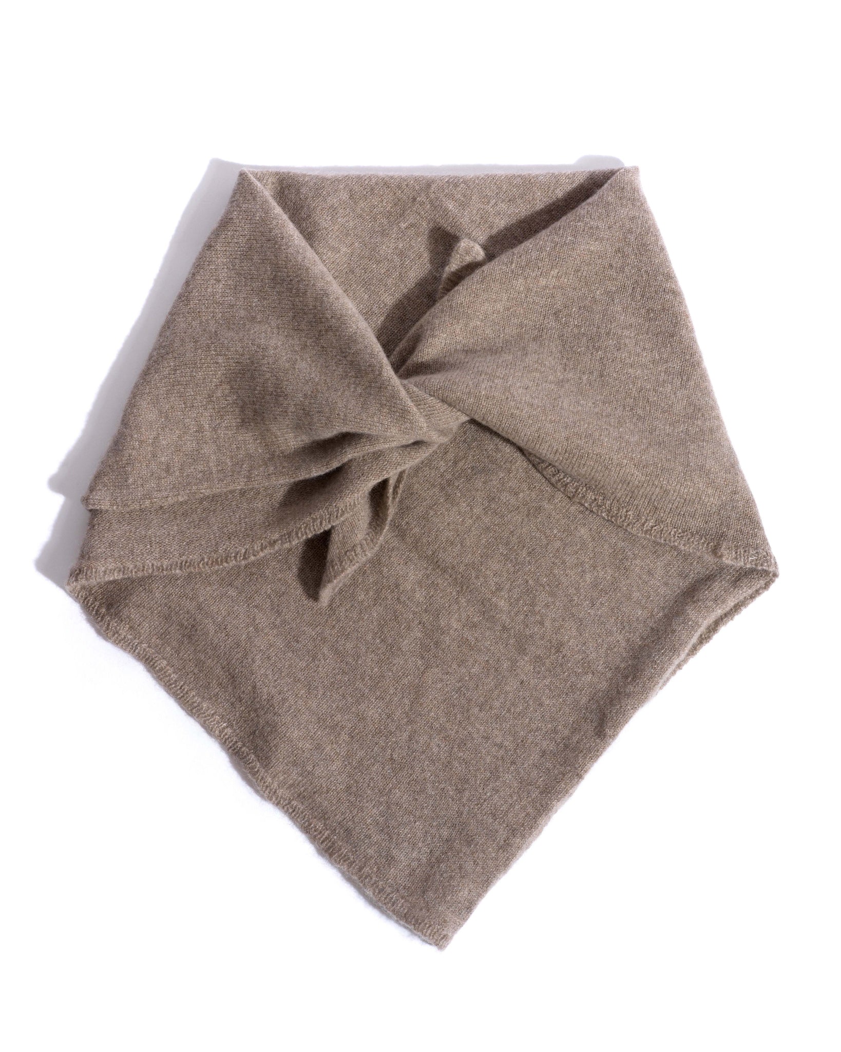 Mira cashmere square scarf 100% cashmere Dark taupe