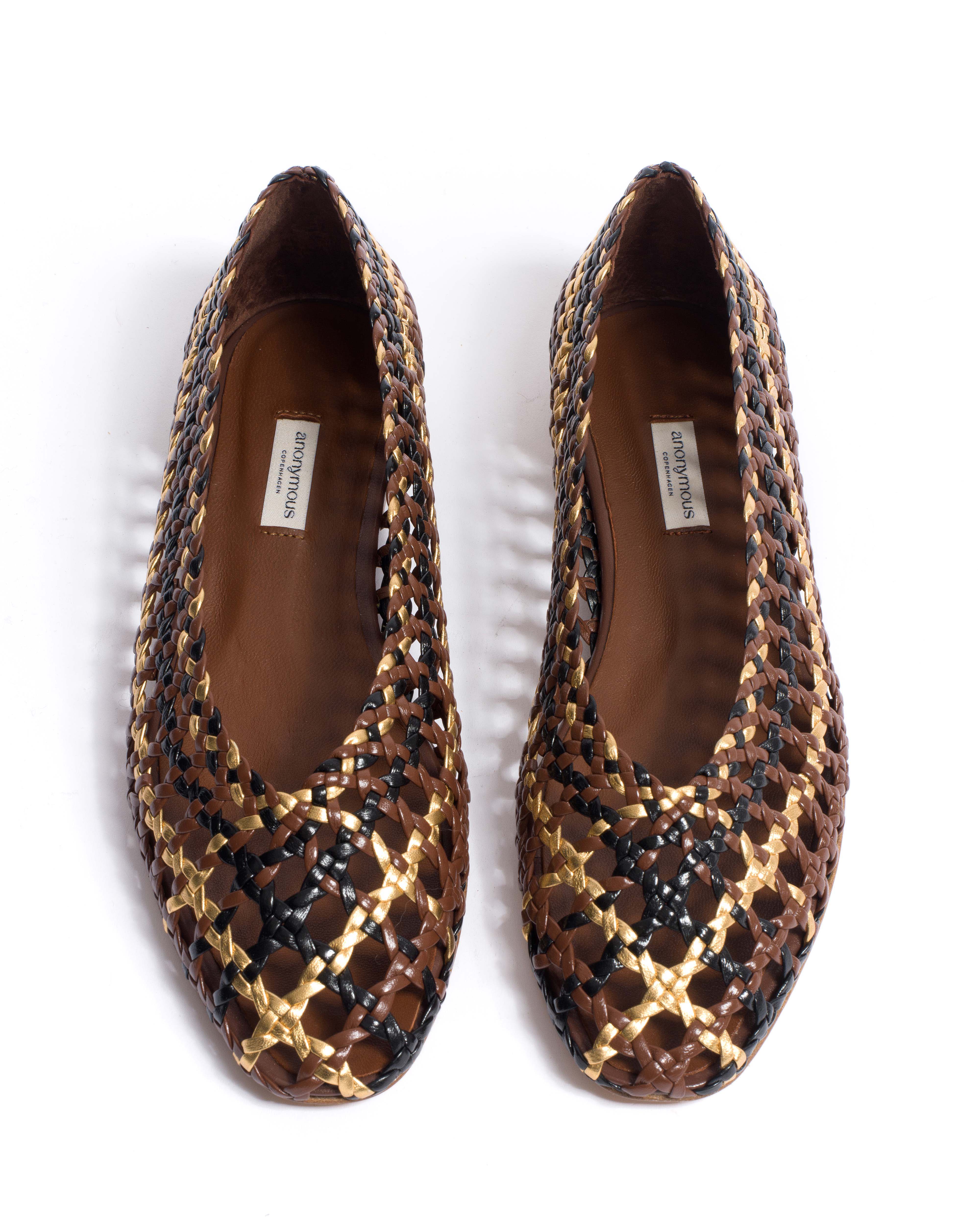 Sessi 10 Hand-braided leather Chocolate mix