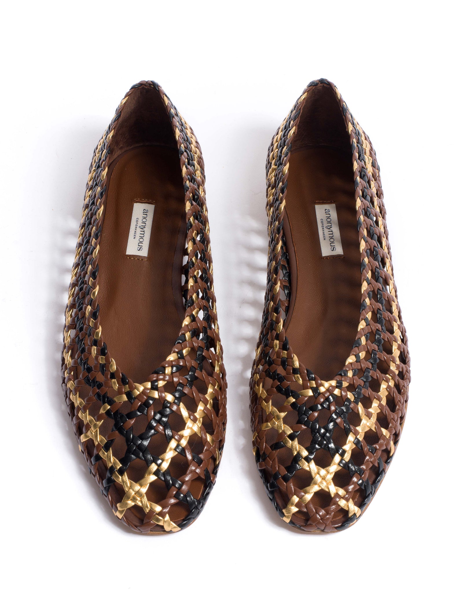 Sessi 10 Hand-braided leather Chocolate mix - Anonymous Copenhagen Shoes