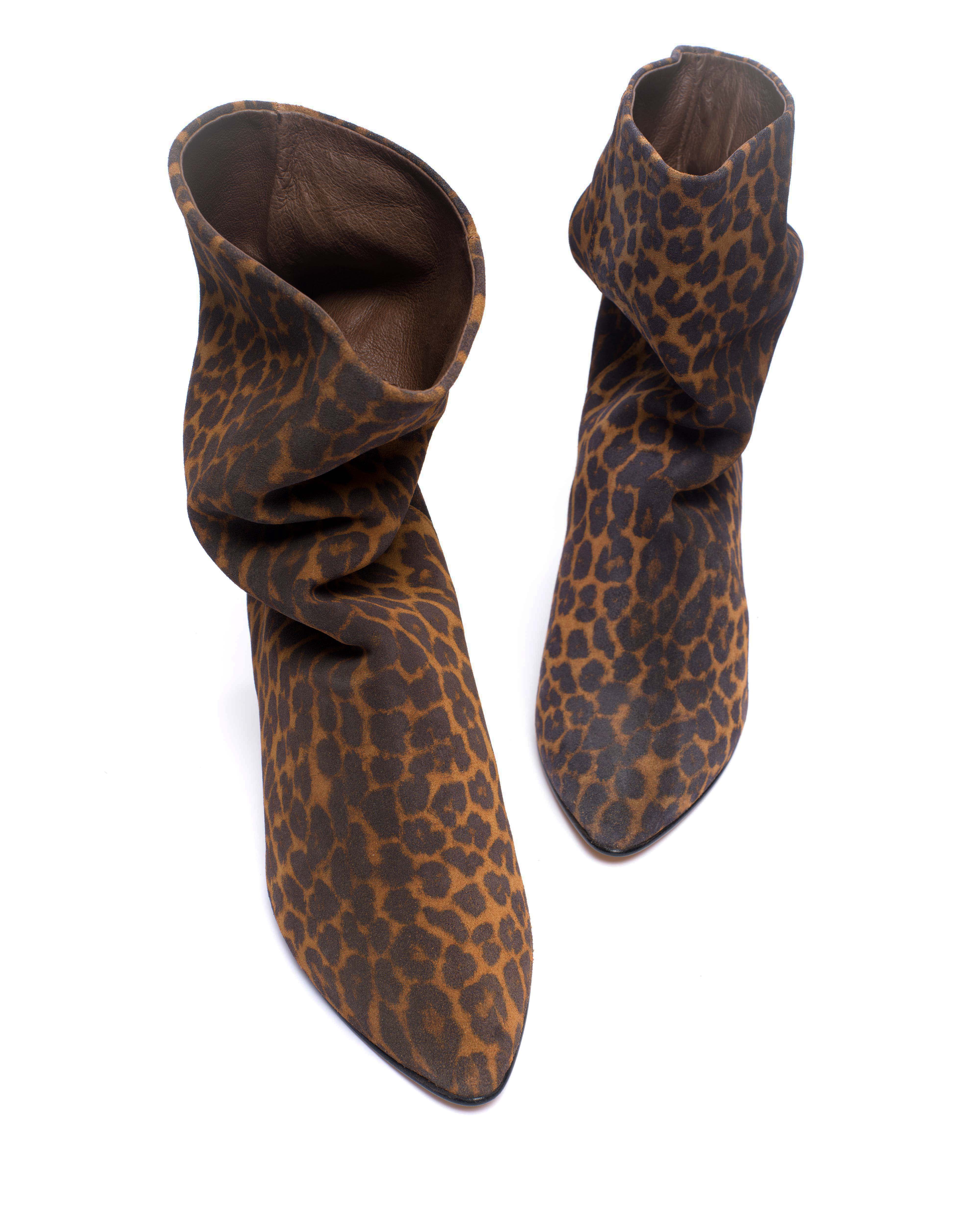 Vully 50 Stiletto Calf suede print Leopard