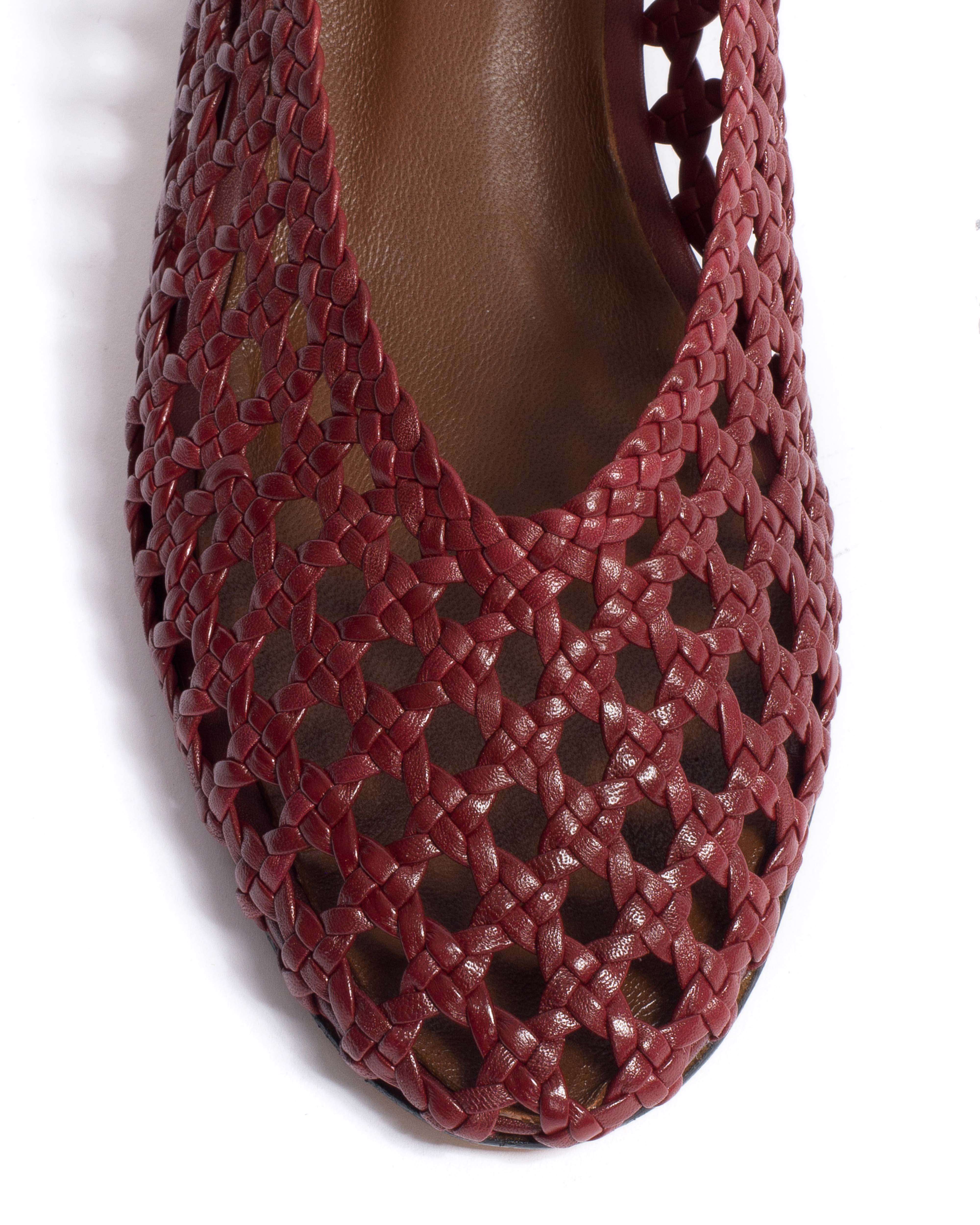 Sessi 40 Hand-braided leather Pomegranate