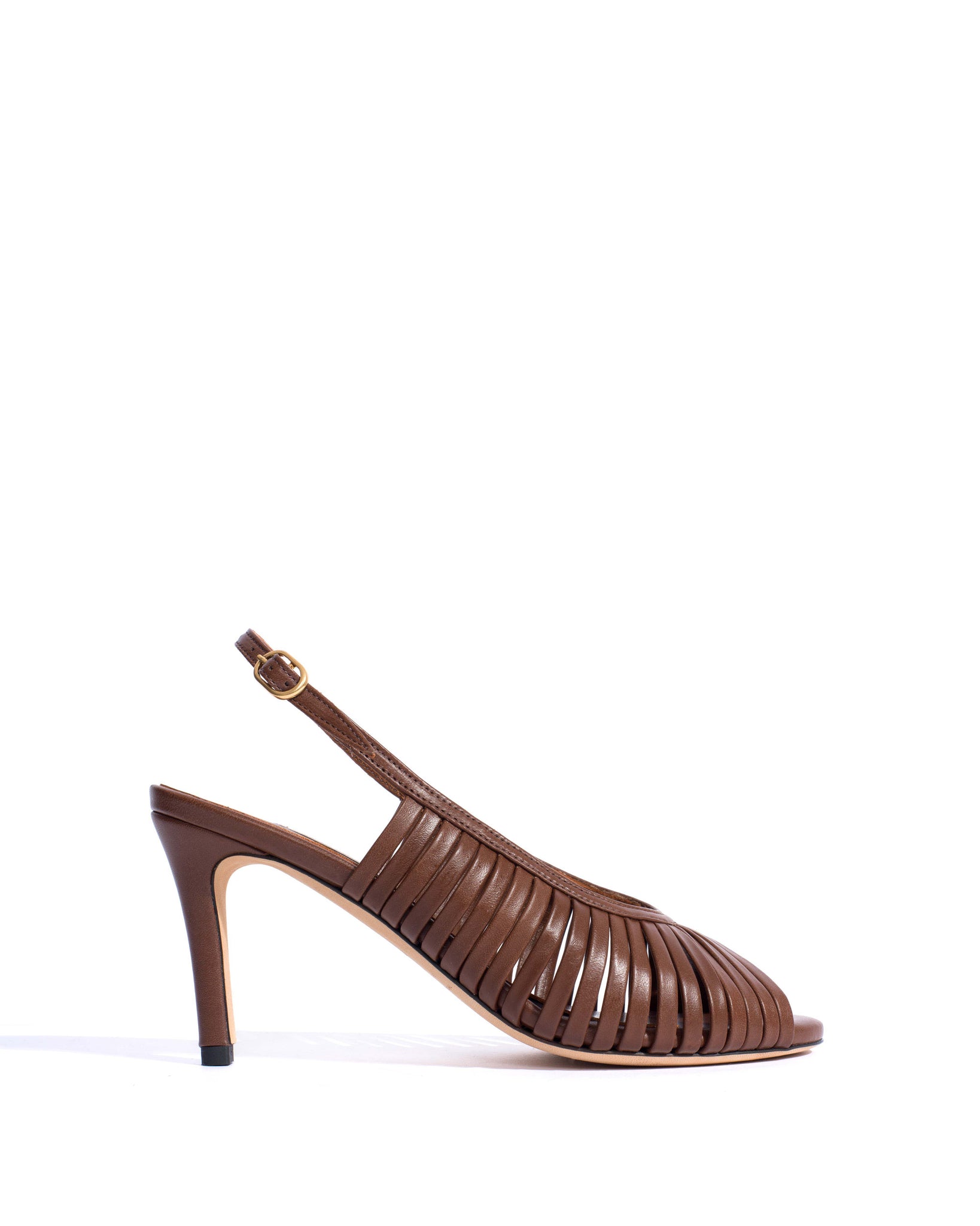 Zenia 75 Shiny lamb Chocolate - Anonymous Copenhagen Shoes