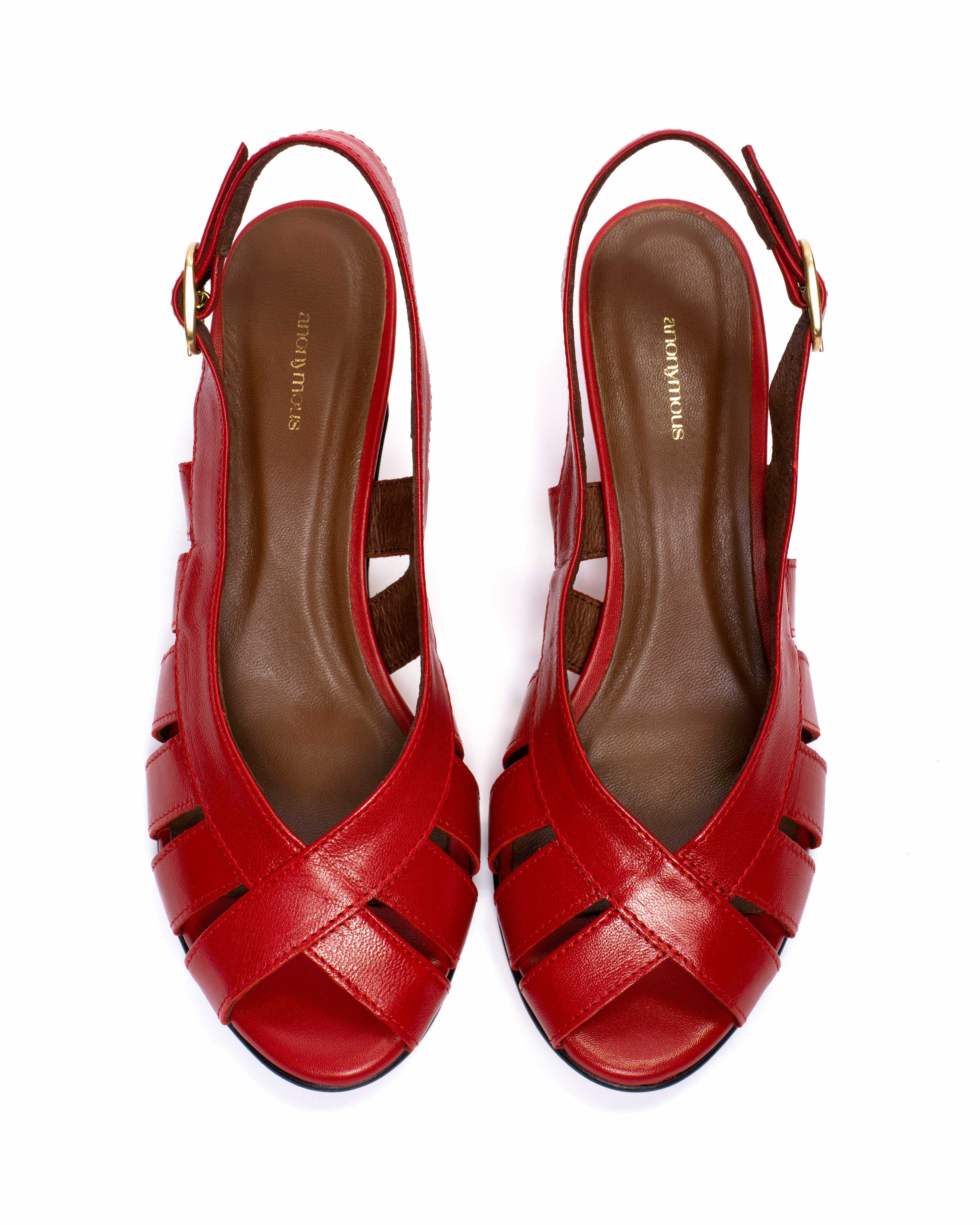 Sophie 50 stiletto Shiny lamb Ruby red