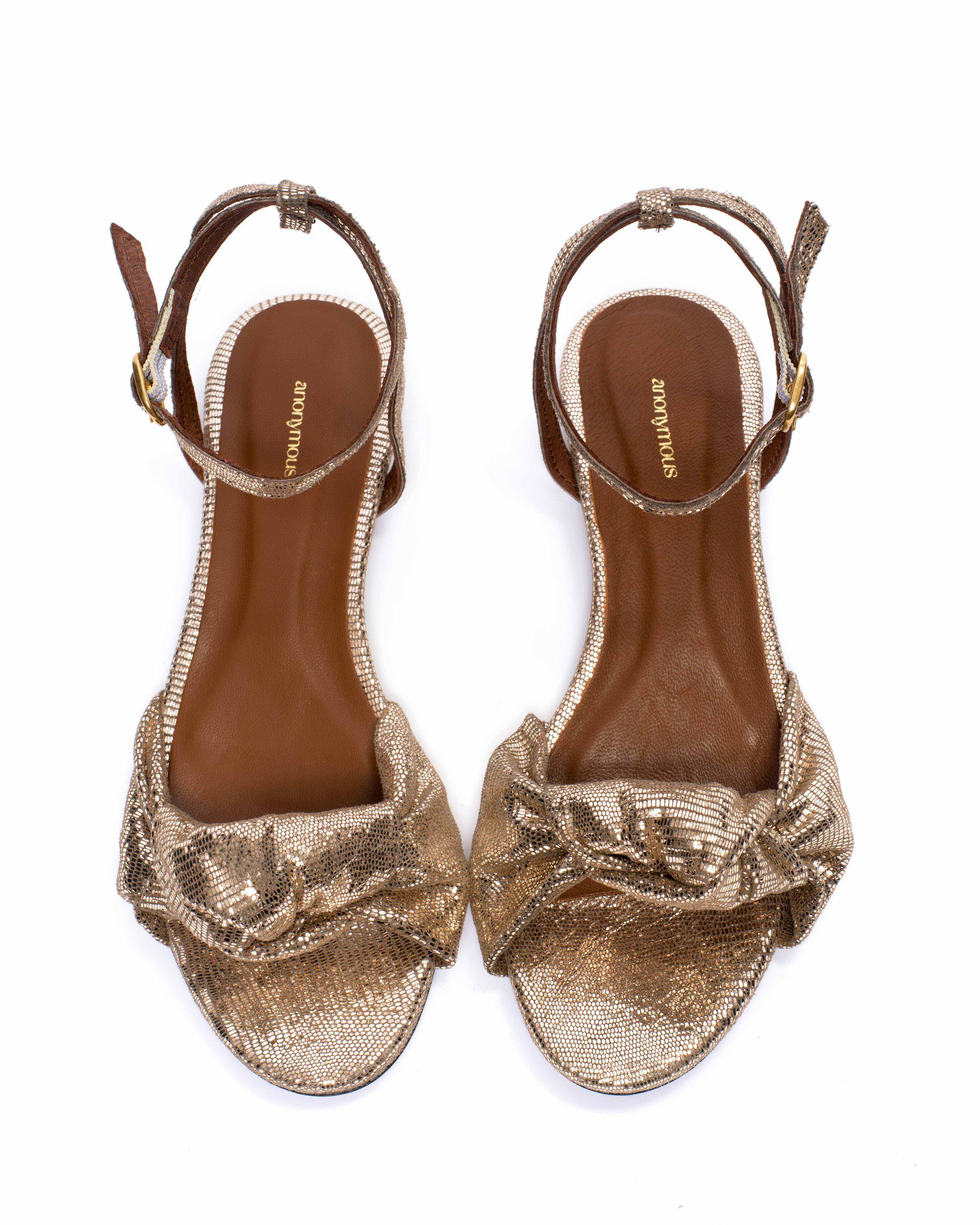 Aliza 10 Lizard metallic goat Vintage champagne