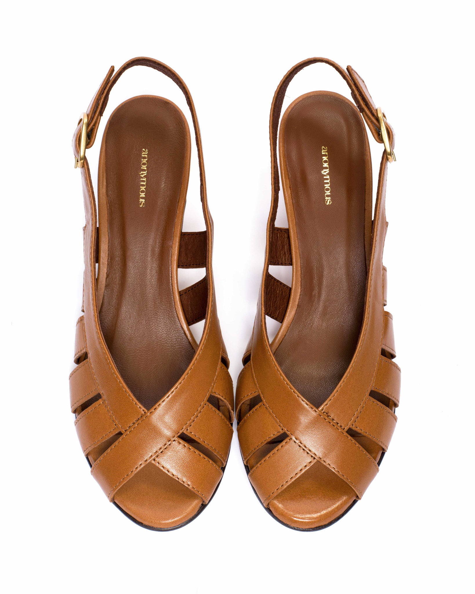 Sophie 50 stiletto Shiny lamb Caramel