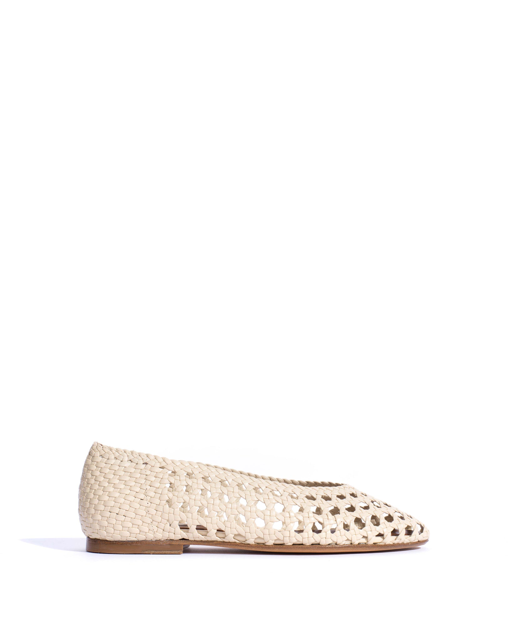 Sessi 10 Hand-braided leather White sand - Anonymous Copenhagen Shoes