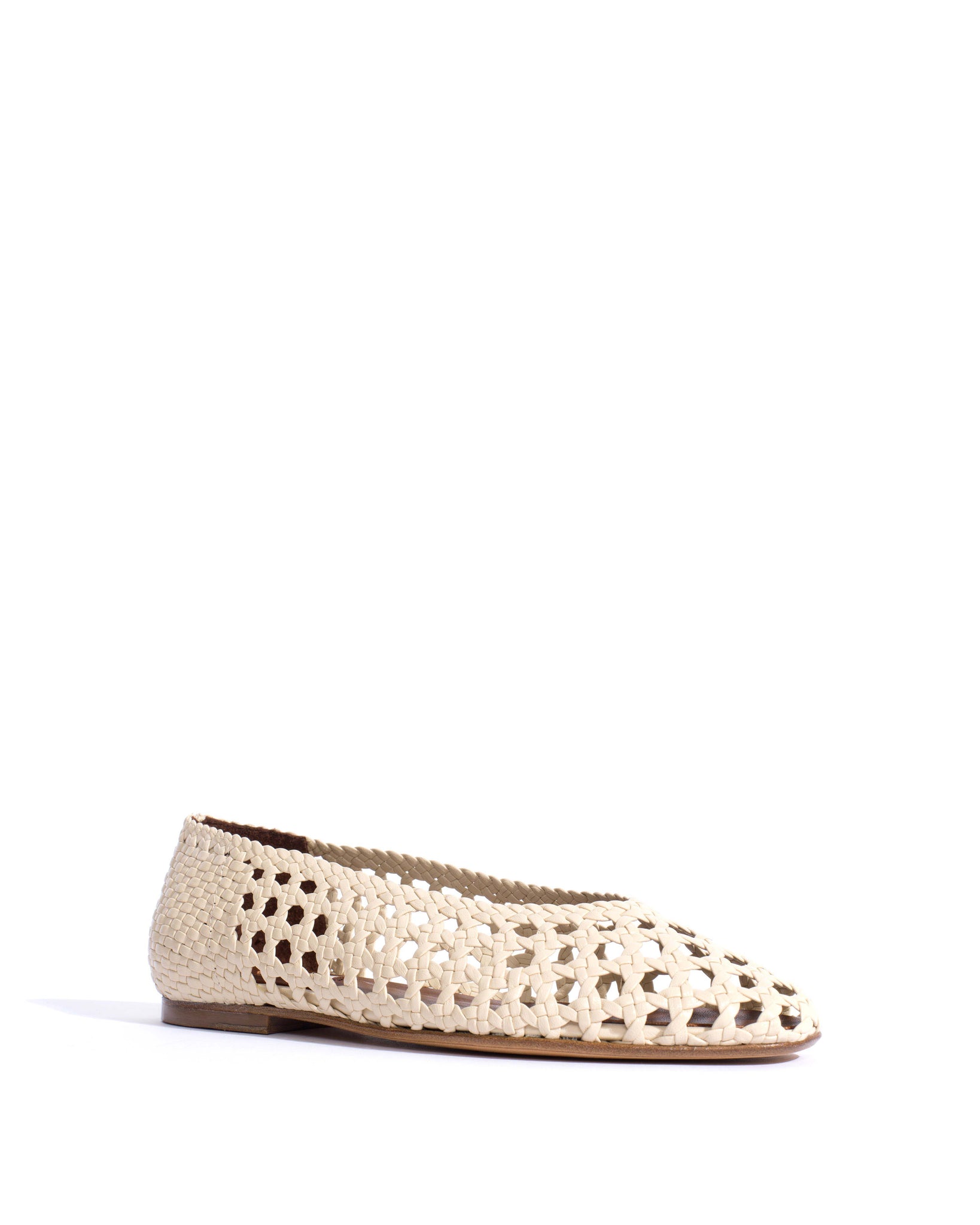 Sessi 10 Hand-braided leather White sand - Anonymous Copenhagen Shoes