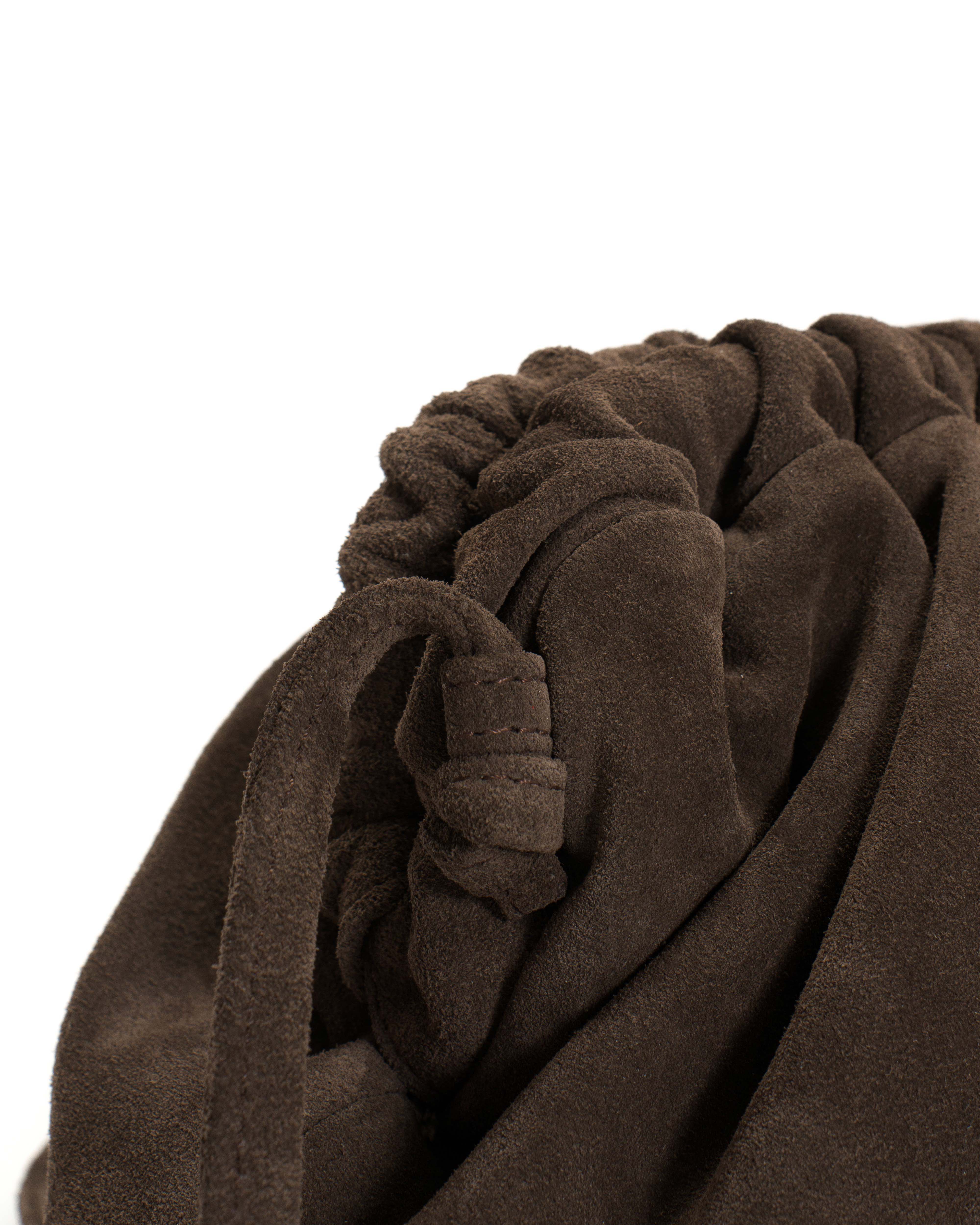 Hally petite cloud bag Calf suede Coffee brown
