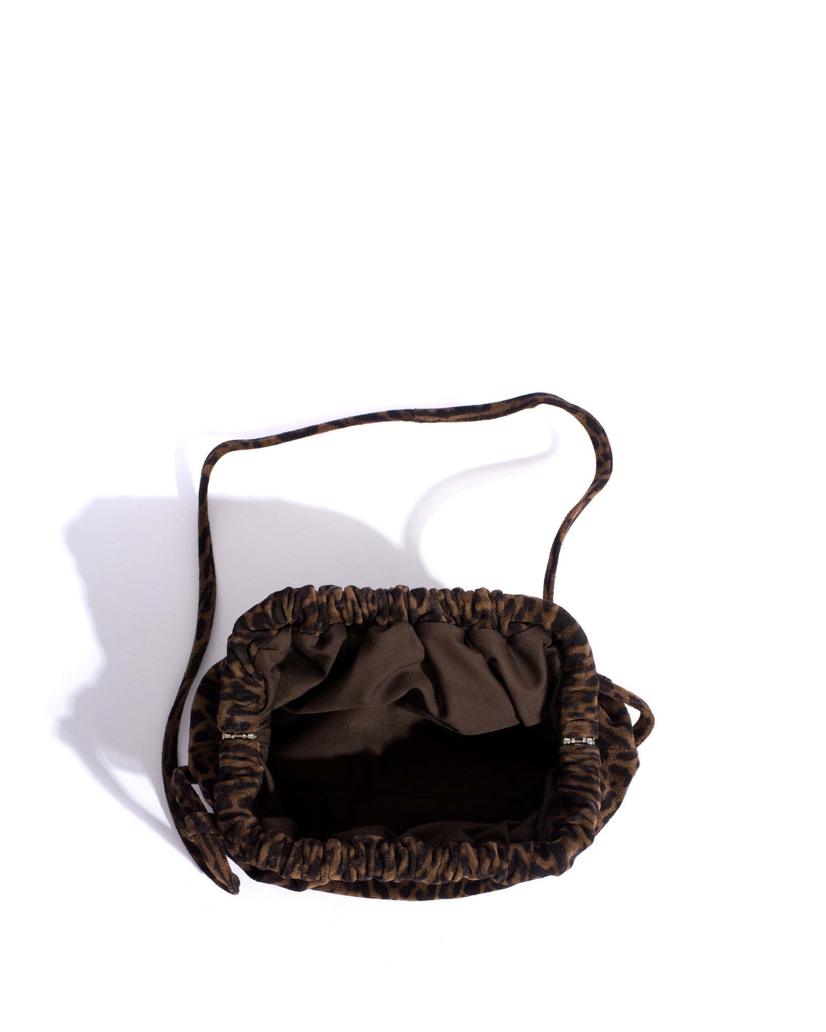Hally petite cloud bag Calf suede print Jaguar