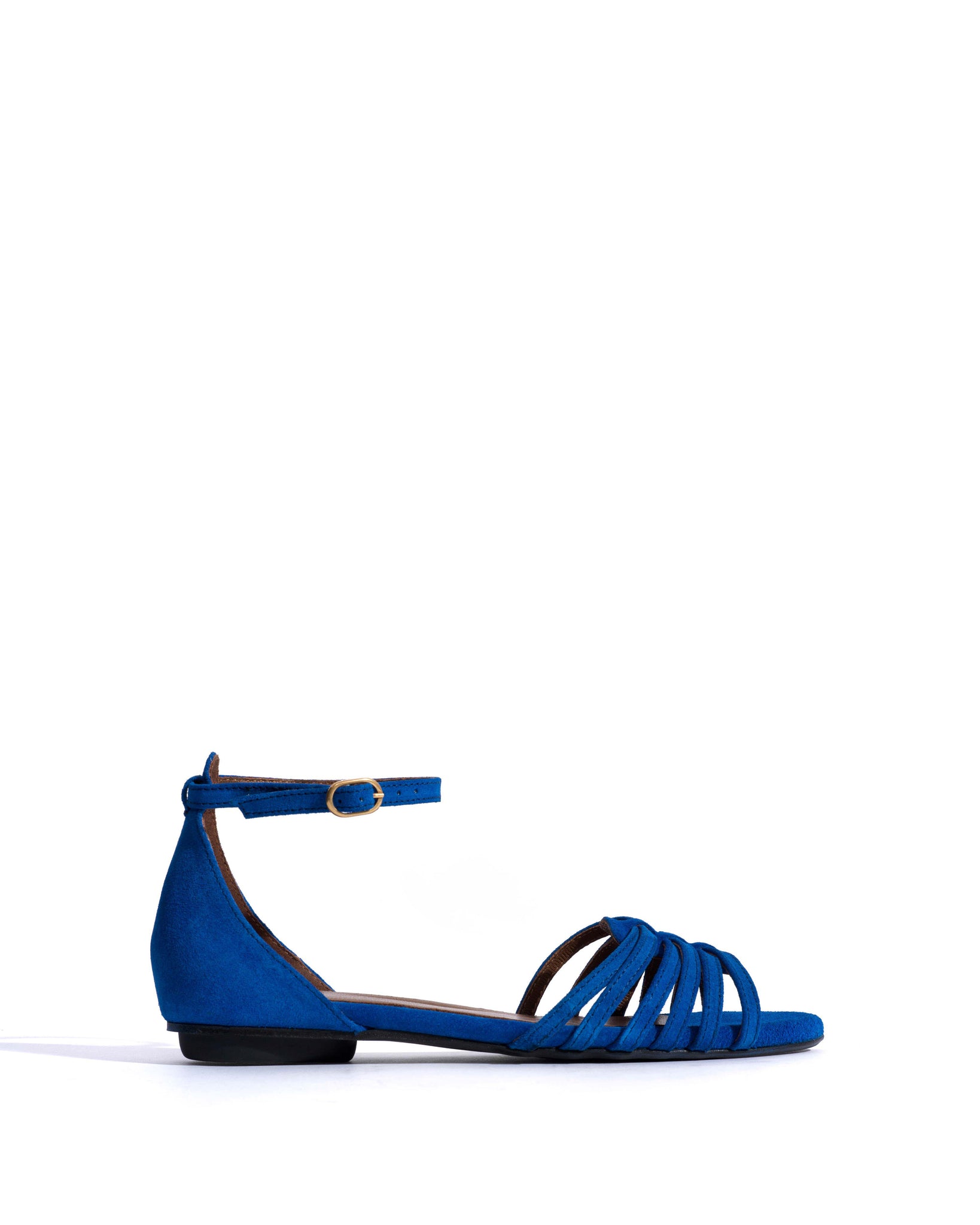 Mareike 10 Calf suede Electric blue - Anonymous Copenhagen Flat sandals