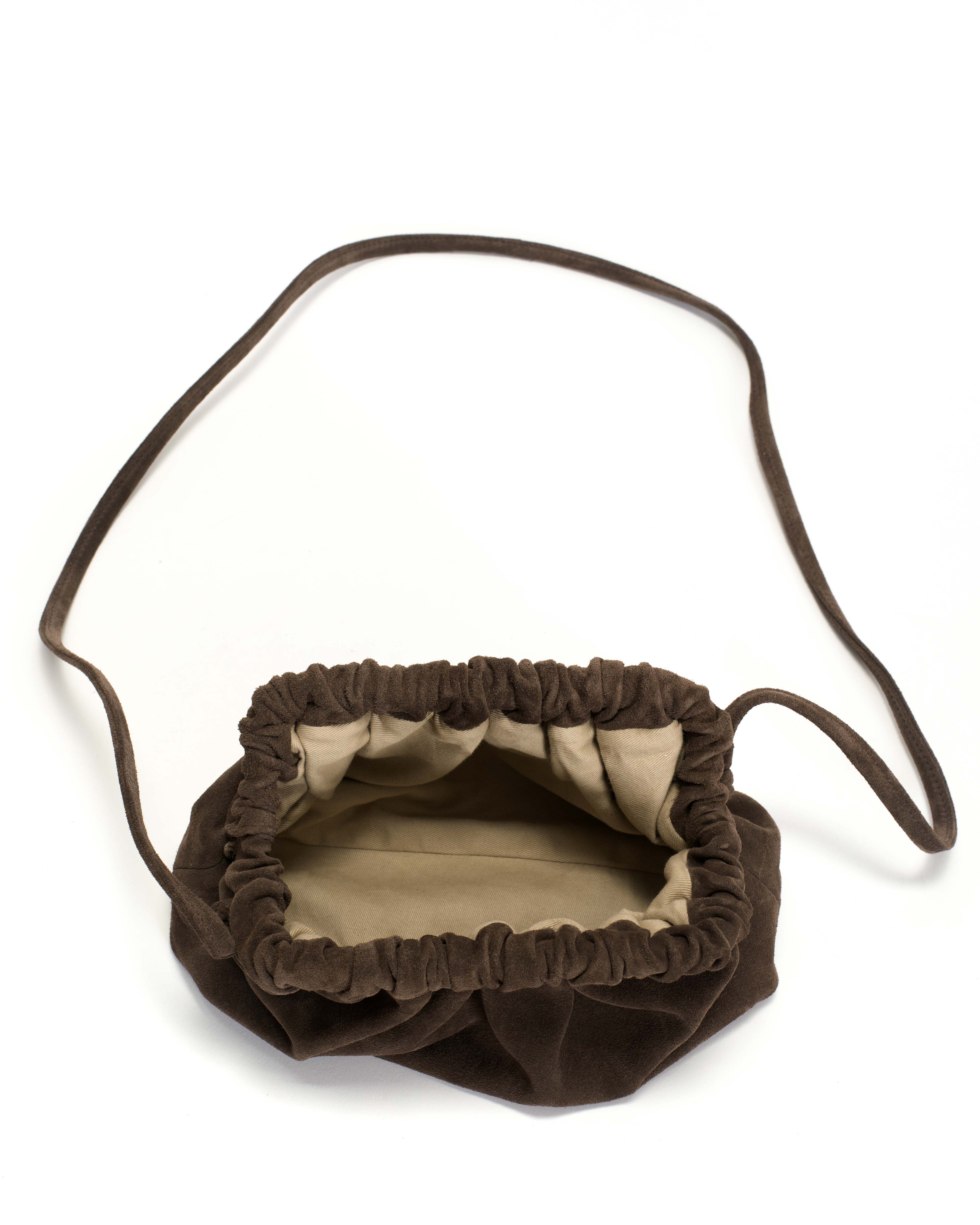 Hally petite cloud bag Calf suede Coffee brown