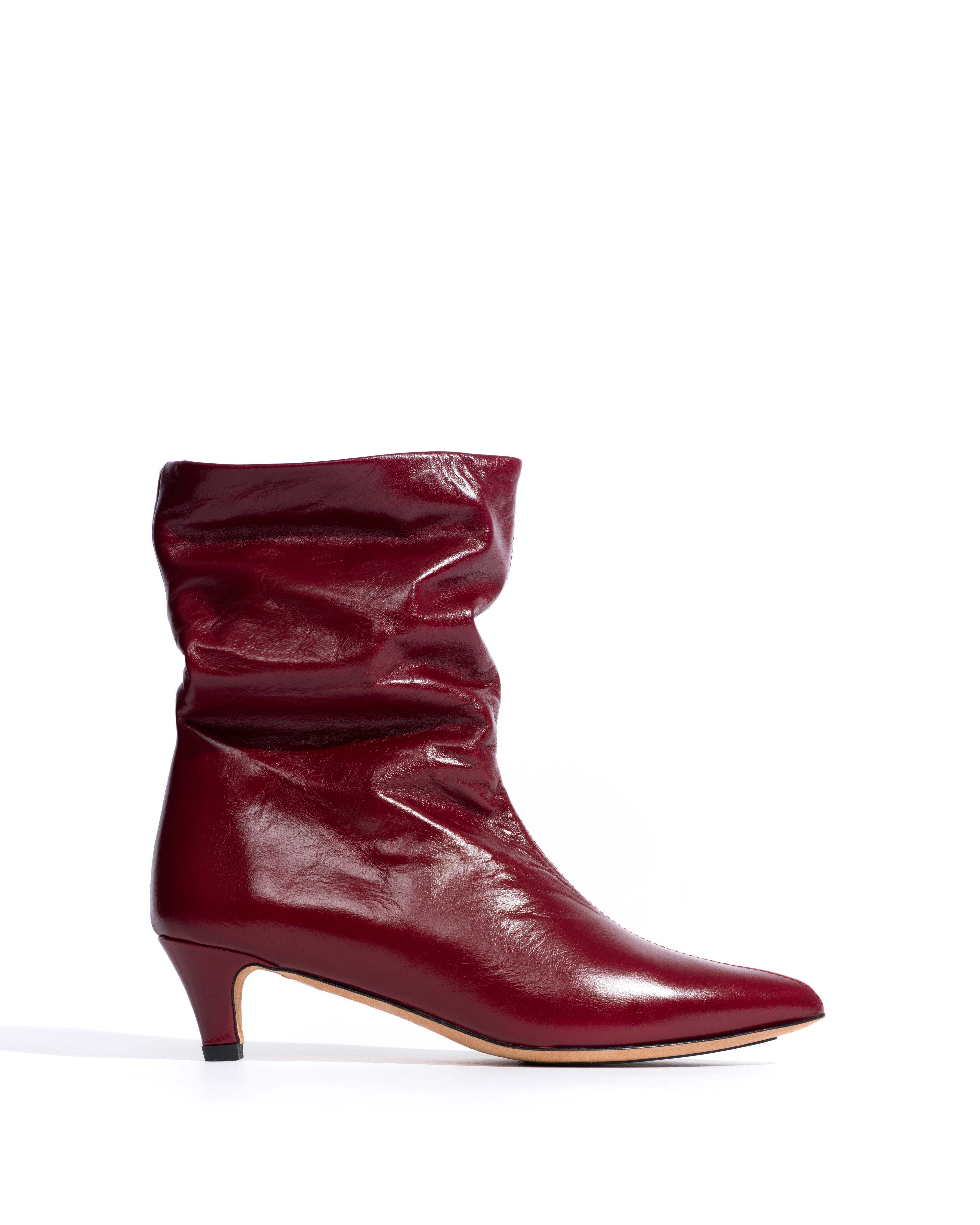 Sweeney 40 stiletto Crinkled soft calf Pomegranate