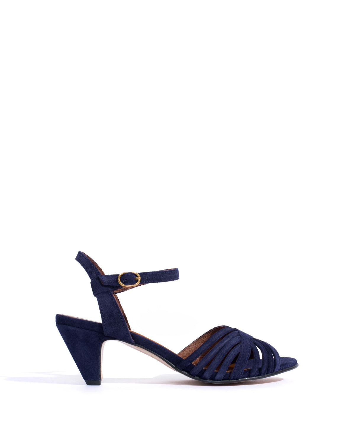 Hermine 50 stiletto Calf suede Ink blue