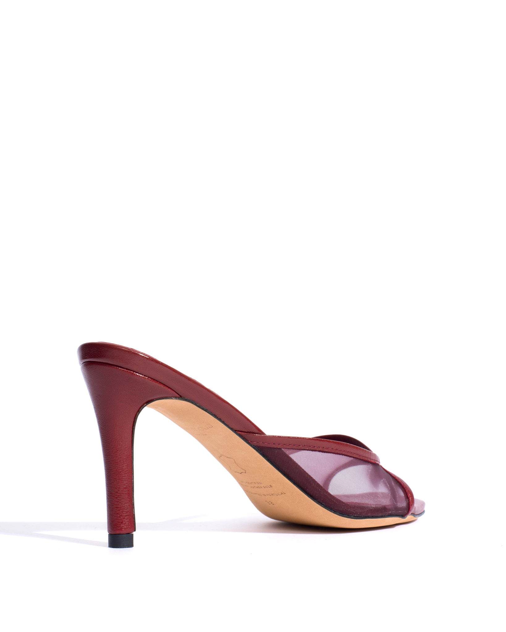 Mazy 75 mesh Shiny lamb & mesh Pomegranate - Anonymous Copenhagen Shoes