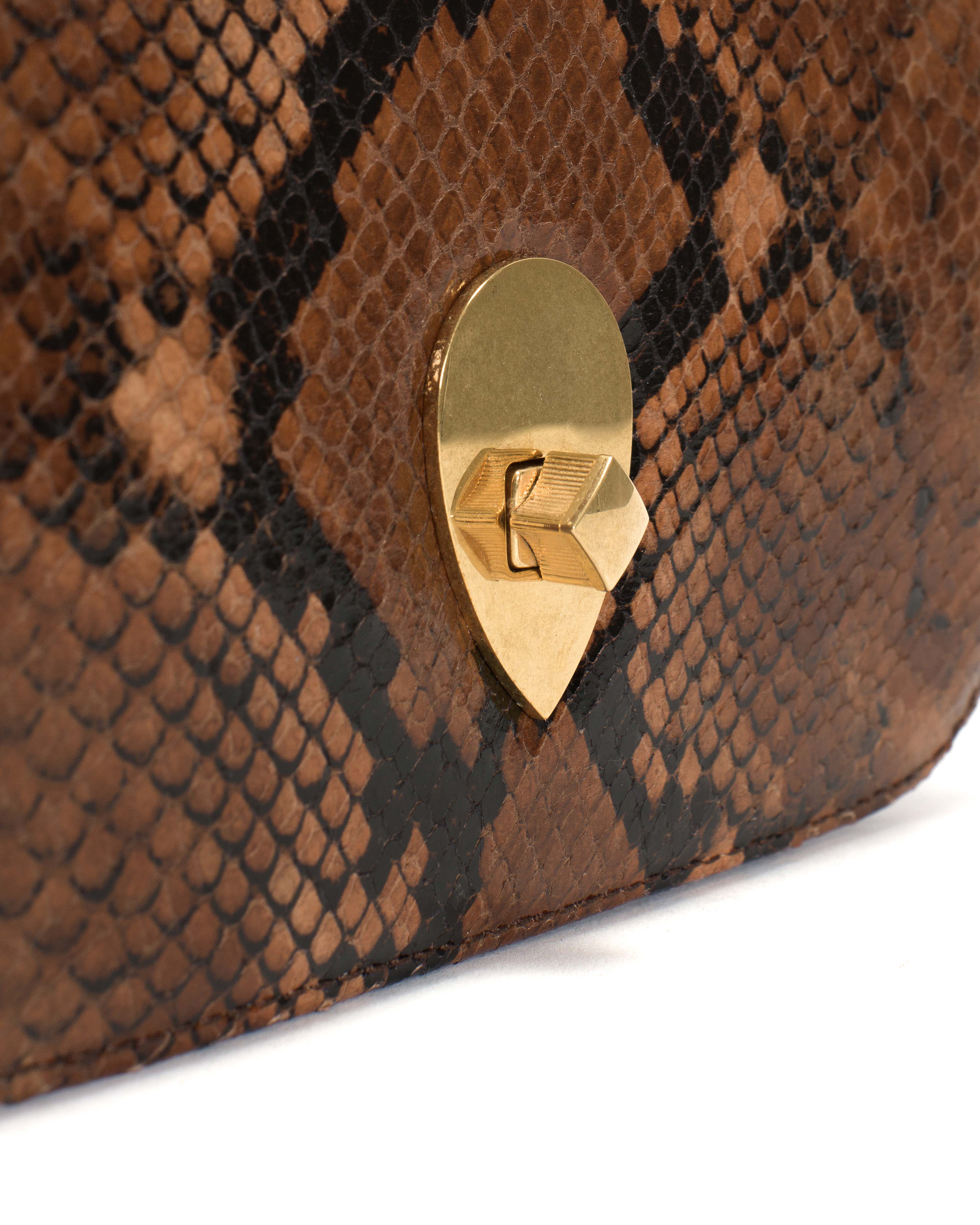 Nielle petite crossover bag Snake calf Hazelnut