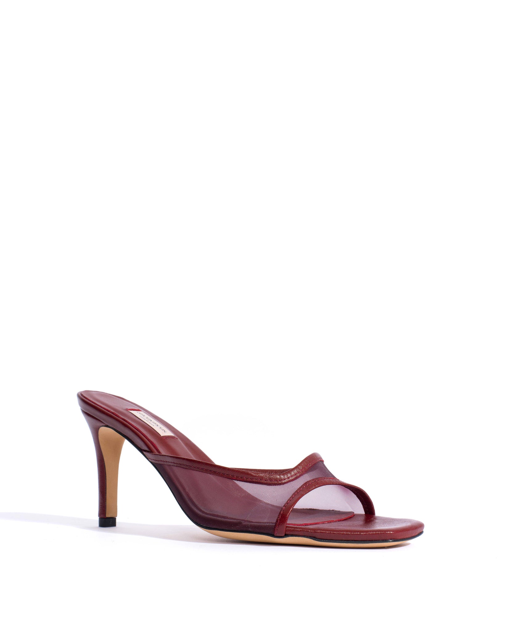 Mazy 75 mesh Shiny lamb & mesh Pomegranate - Anonymous Copenhagen Shoes