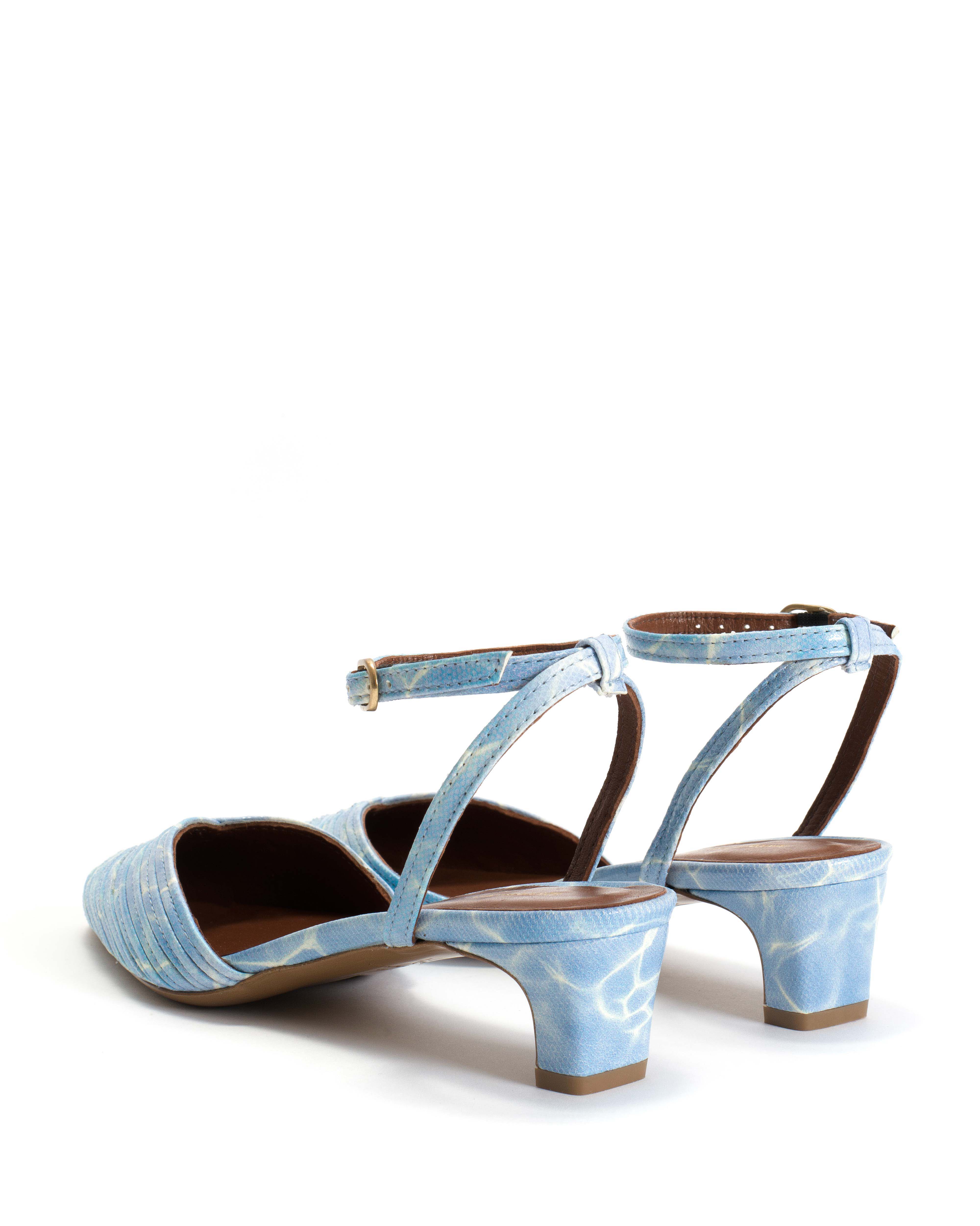 Givia 40 Silky lamb print Pool blue