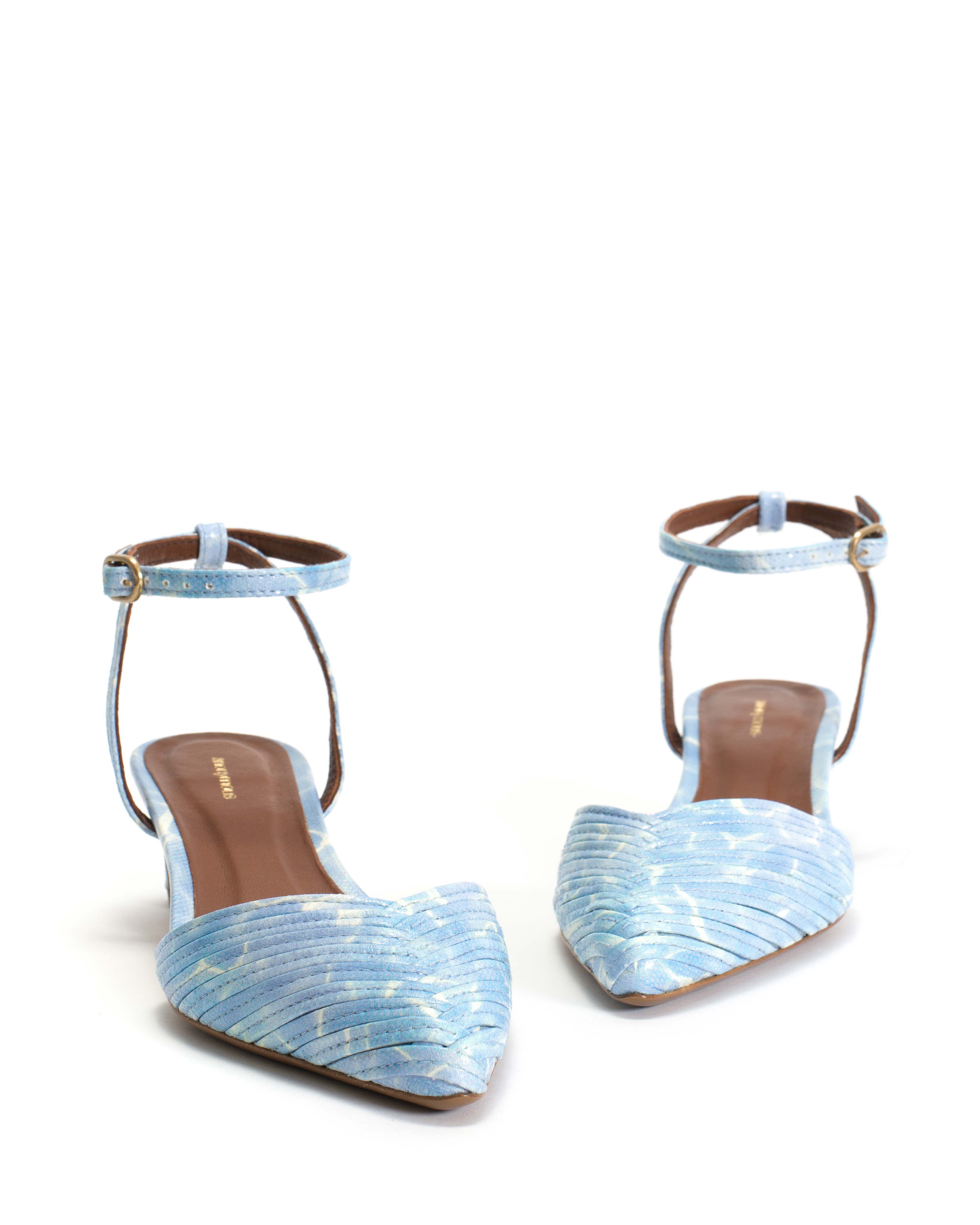 Givia 40 Silky lamb print Pool blue